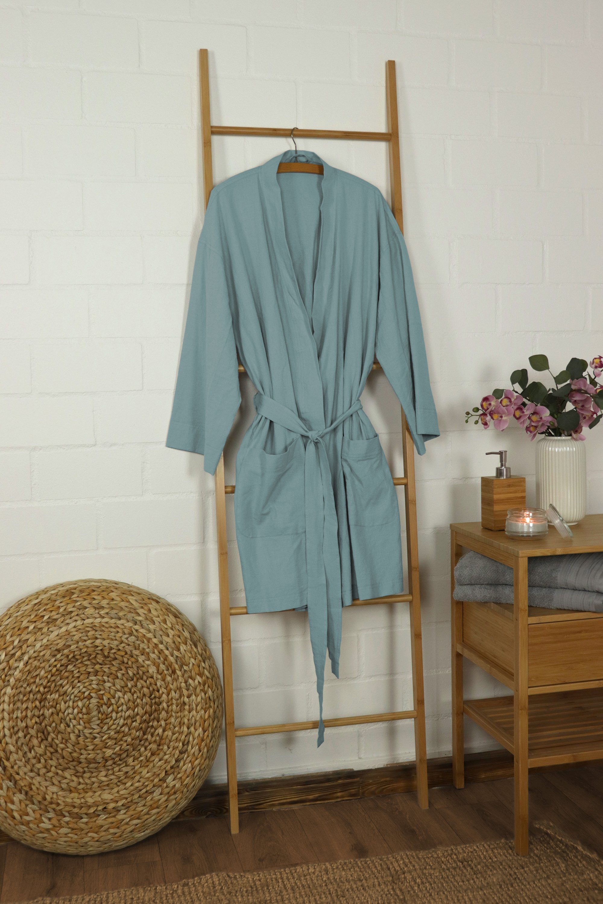 Kimono »Lissabon Kimono Bademantel One-Size 36-42, 100% Baumwolle«,  jilda-tex online kaufen | OTTO