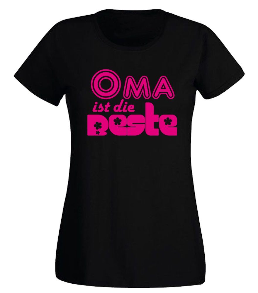 G-graphics T-Shirt Oma ist die Beste Slim-fit Damen T-Shirt mit Statement / Spruch als Frontprint