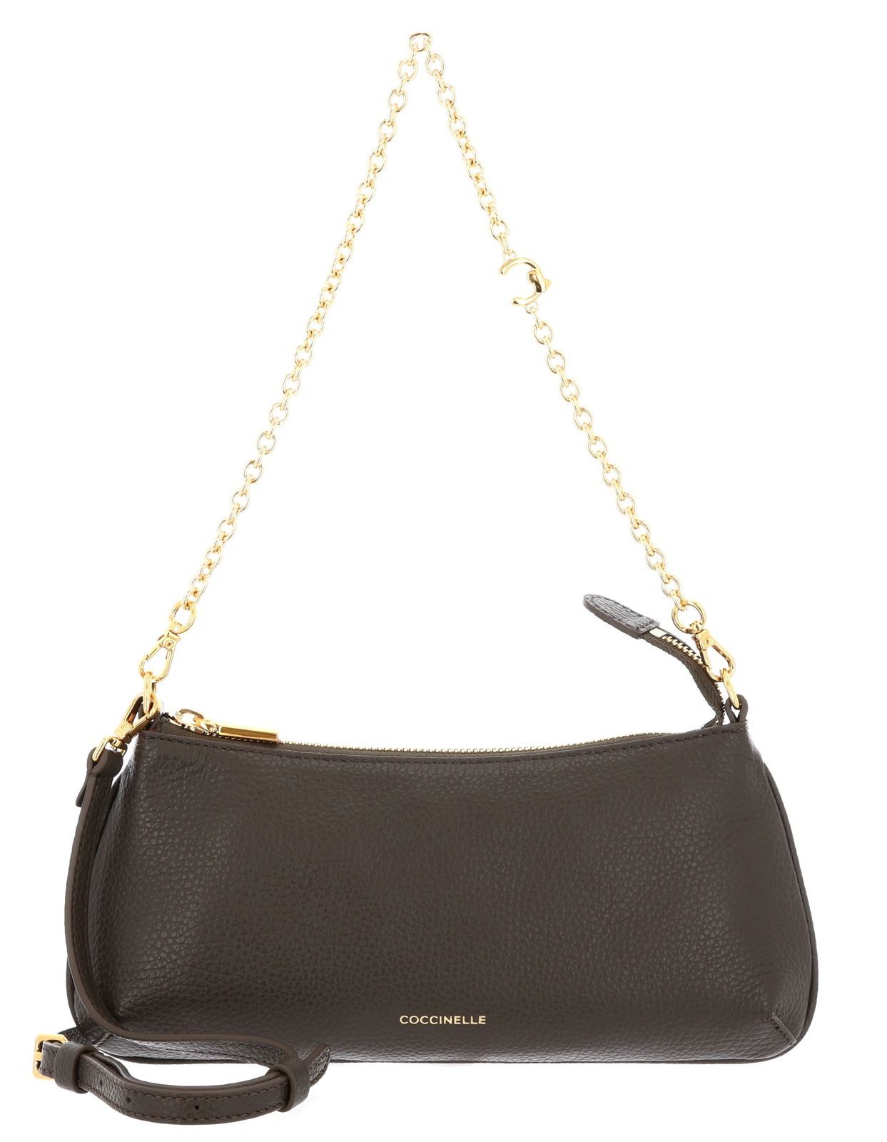 COCCINELLE Umhängetasche Chain Mini Bag Grained Leather, aus echtem Rindsleder