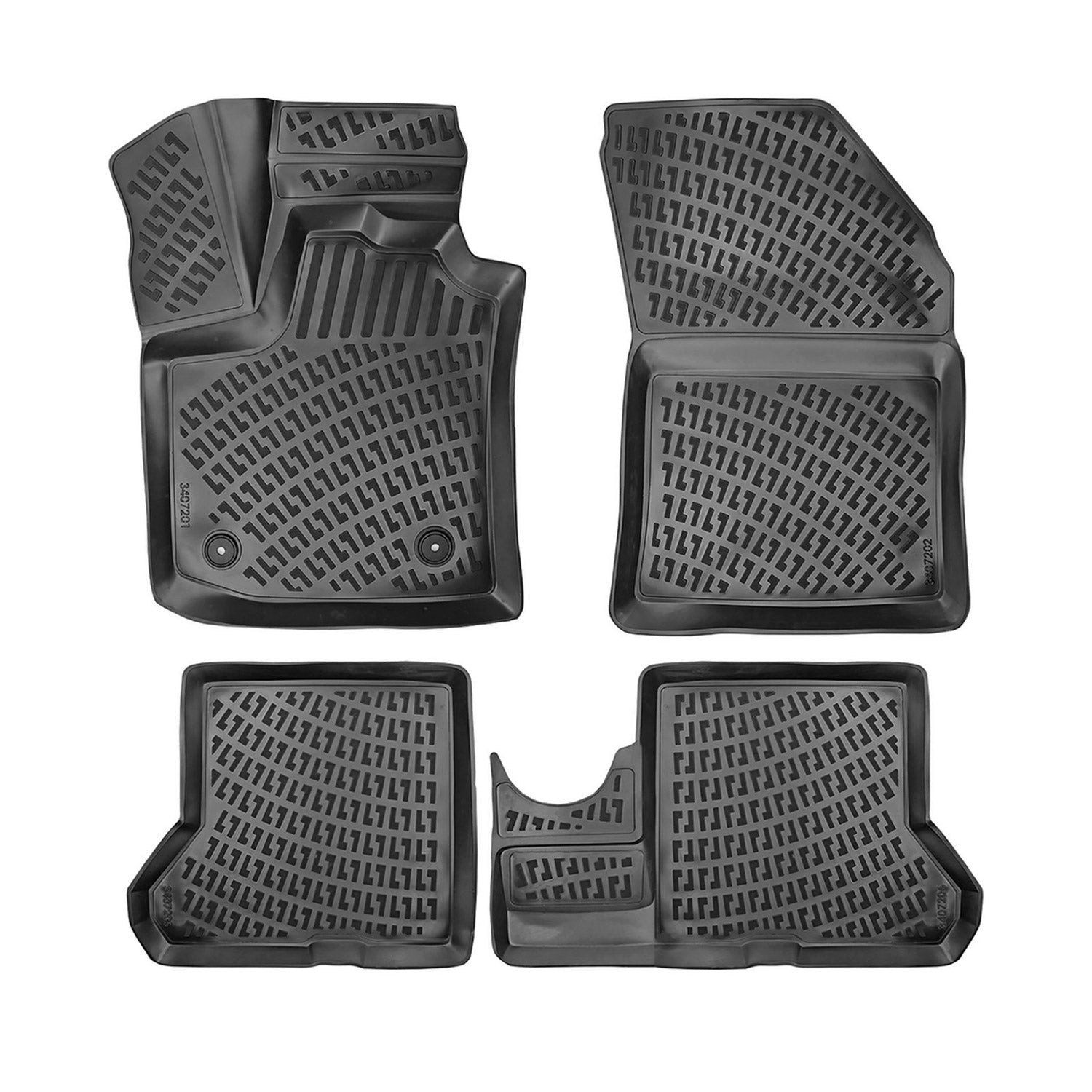 Auto-Fußmatten für Citroen Xsara Schrägheck 1998-2005 Schwarz 4 tlg