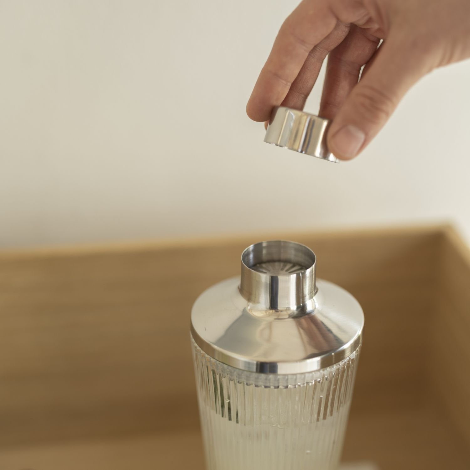 Stelton Cocktail Shaker Pilastro 400 ml, Glas, Edelstahl, Silikon