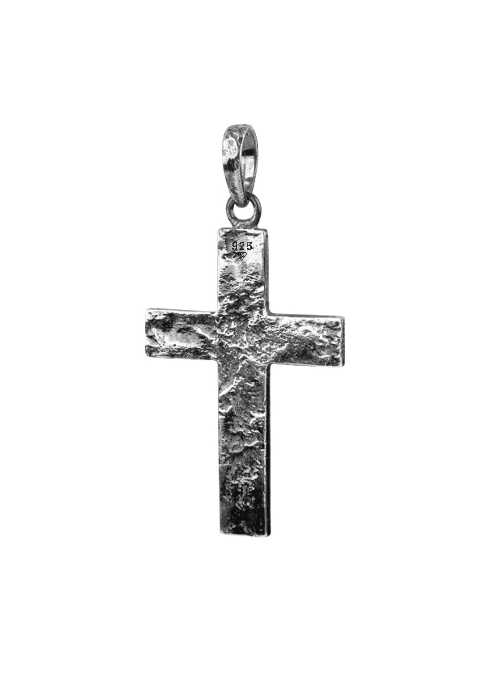Kuzzoi Kettenanhänger Herren Kreuz Matt Gehämmert 925 Silber günstig online kaufen