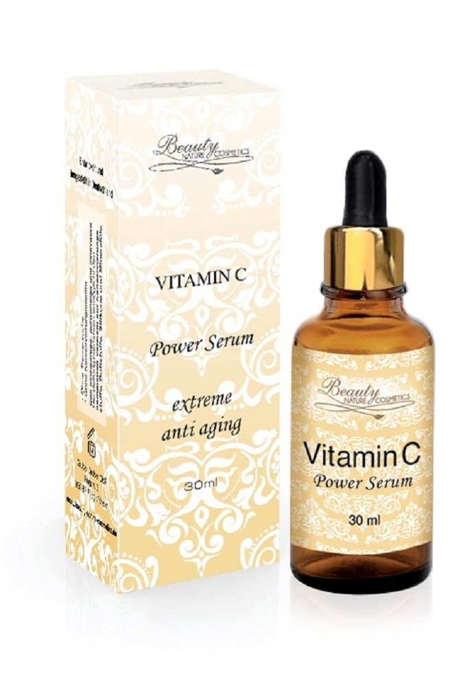 Beauty Nature Cosmetics Anti-Aging-Augencreme Vitamin C Power Serum, Gesicht, Vitamin C, Hyaluron