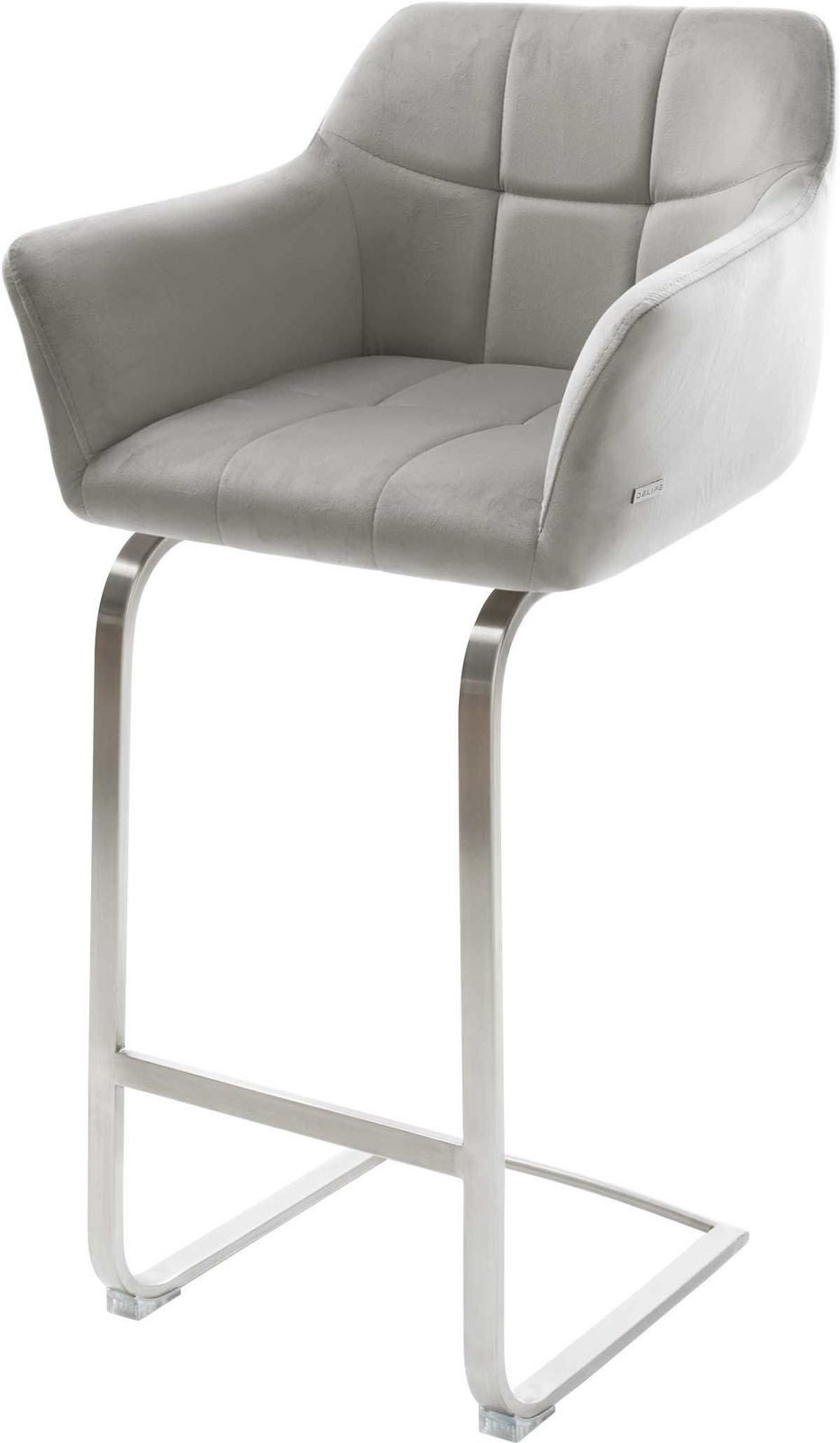 DELIFE Barhocker Yulo-Flex, Freischwinger flach Edelstahl günstig online kaufen