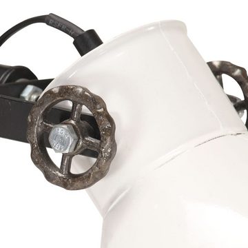 vidaXL Deckenleuchte Stehlampe 2-flammig Weiß E27 Gusseisen