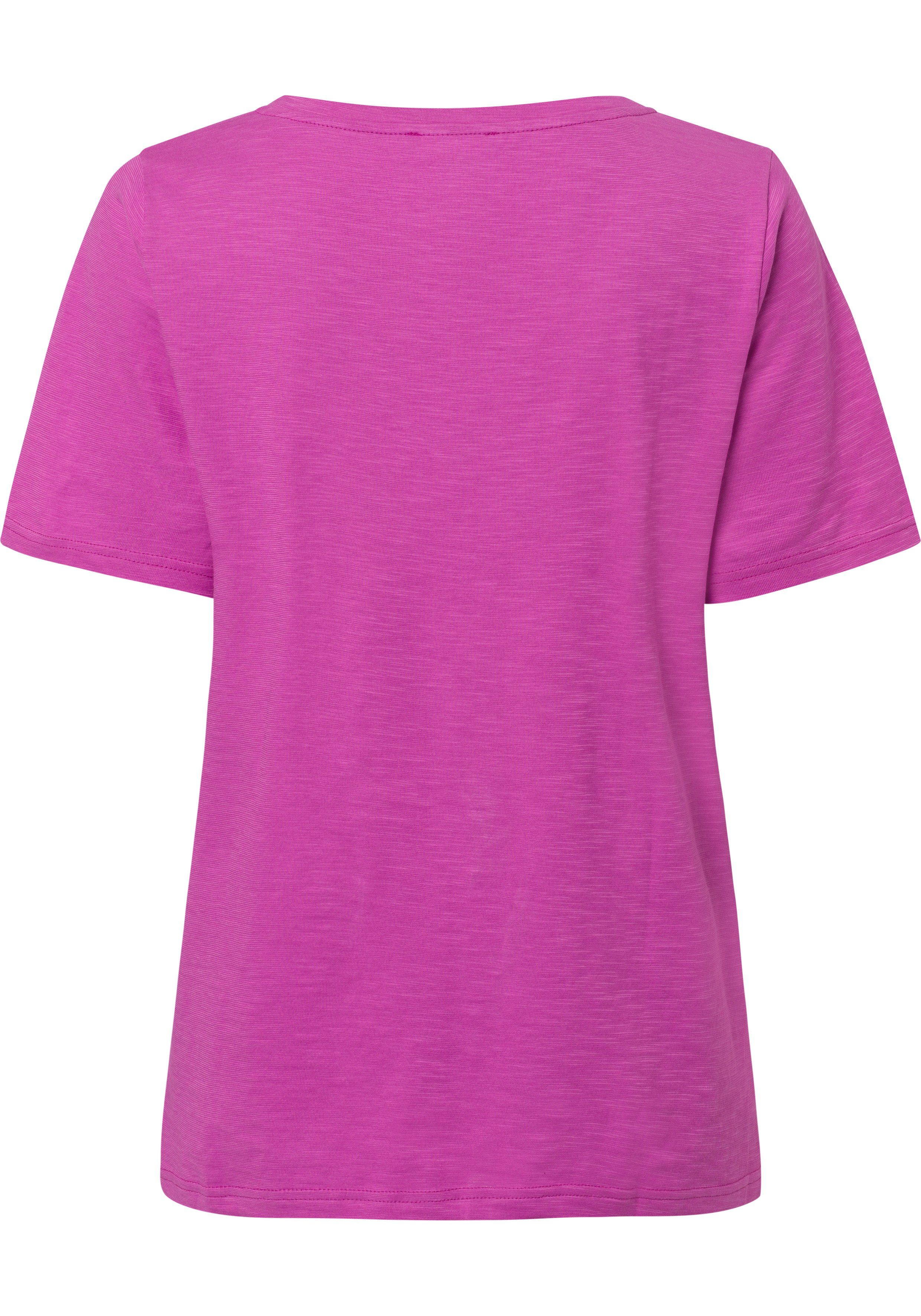 United Colors of Benetton T-Shirt aus fuchsia Flammgarnjersey