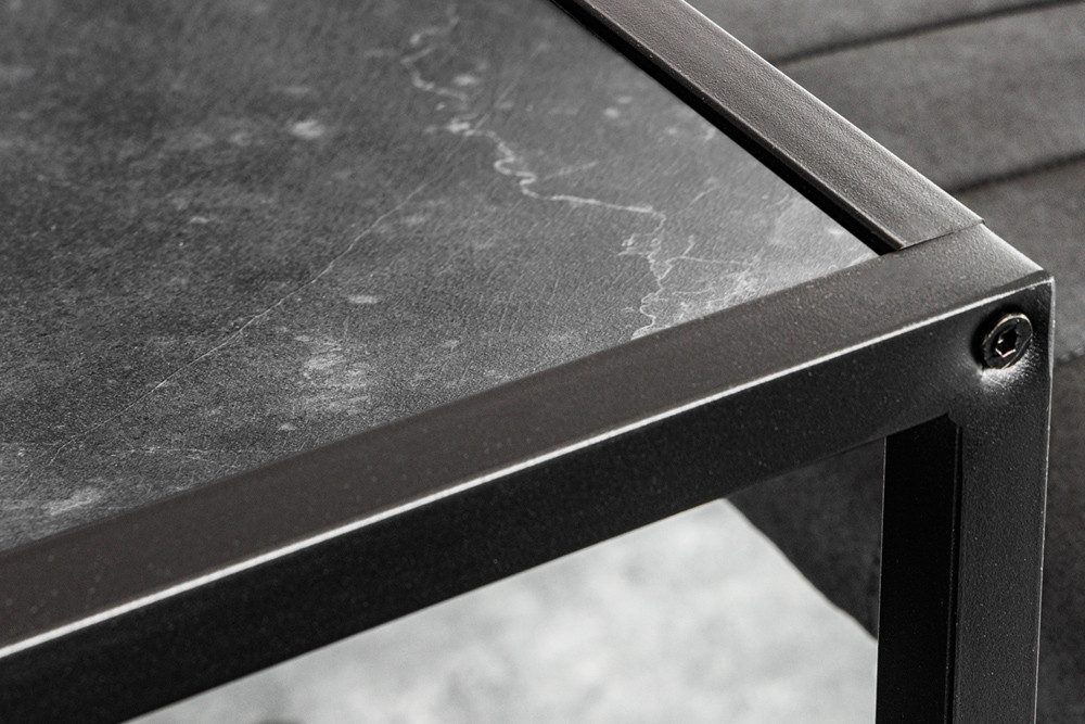 riess-ambiente Bartisch SLIM LINE 120cm graphit · Stehtisch · minimalistisch (Einzelartikel, 1-St), Theke · Küche · Metall · eckig · Marmor-Design · Industrial