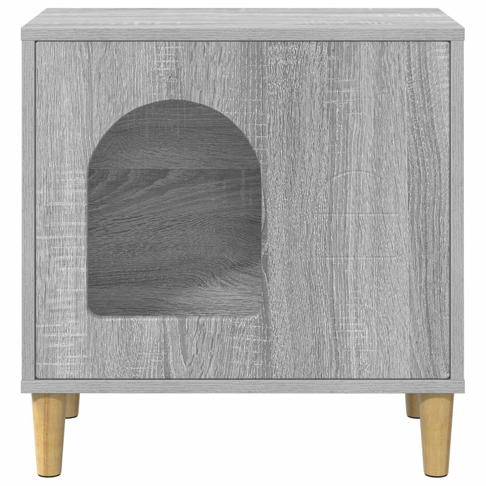 vidaXL Katzenhaus, Katzenhaus Graues Sonoma 51 x 30 x 52 cm Holzwerkstoff