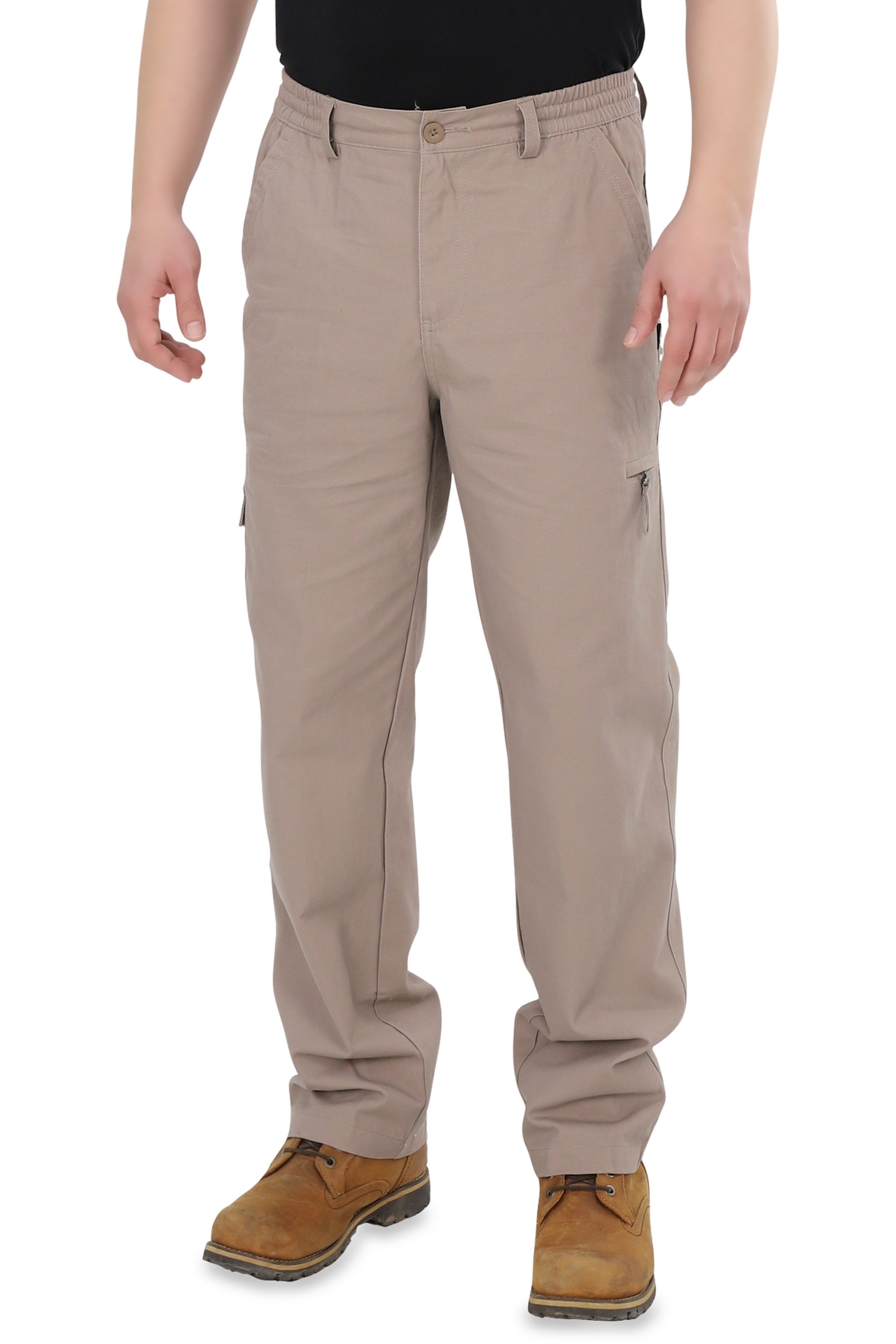 Ben Creek Cargohose J03 lange unifarbene Outdoor Freizeithose mit Multitaschen