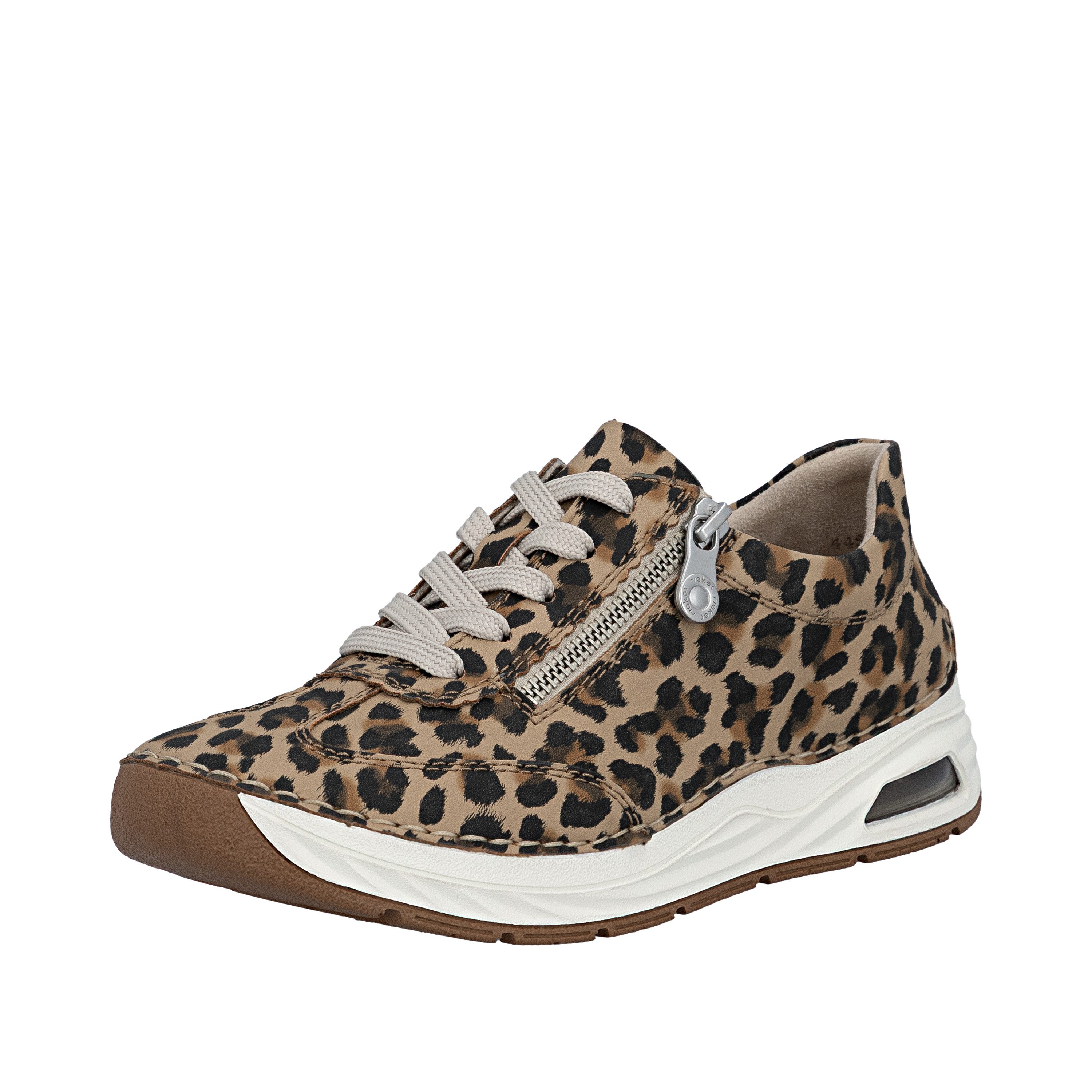 Rieker Sneaker Schnürschuh, Halbschuh Freizeitsneaker im leo-Look günstig online kaufen