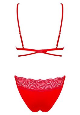 Obsessive Set: Bügelloser BH Diyosa 2 tlg. Dessous-Set BH und Slip - rot