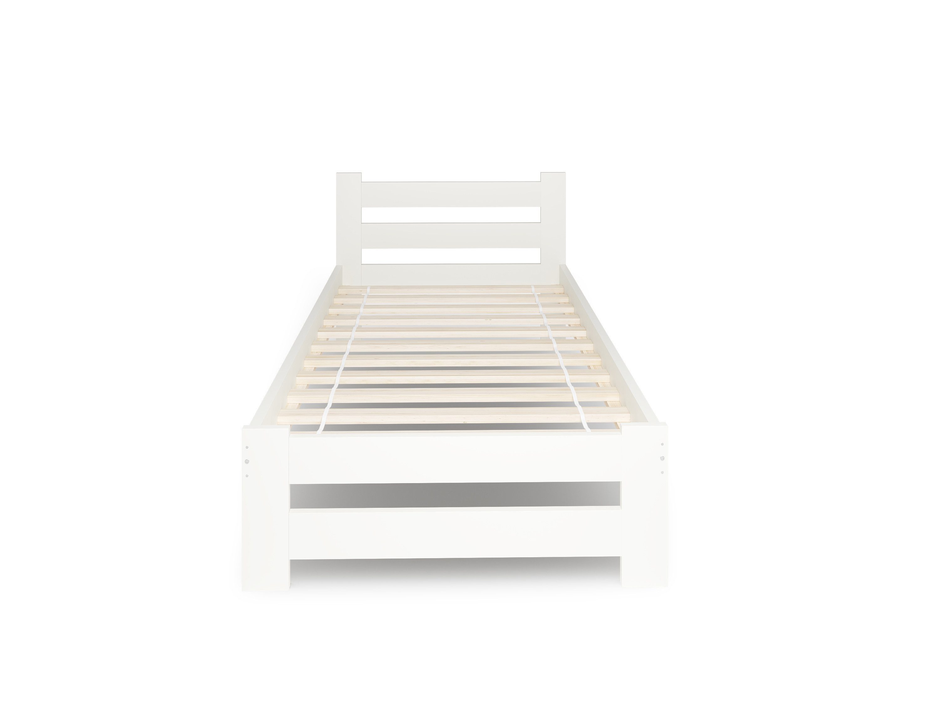 Home Collective Holzbett mit Lattenrost Modern Bett Kiefer Bettgestell Massivholzbett Klassisch (90x200, 120x200, 140x200, 160x200 cm), Einzelbett, Skandi Boho  – Bild 4 von 5