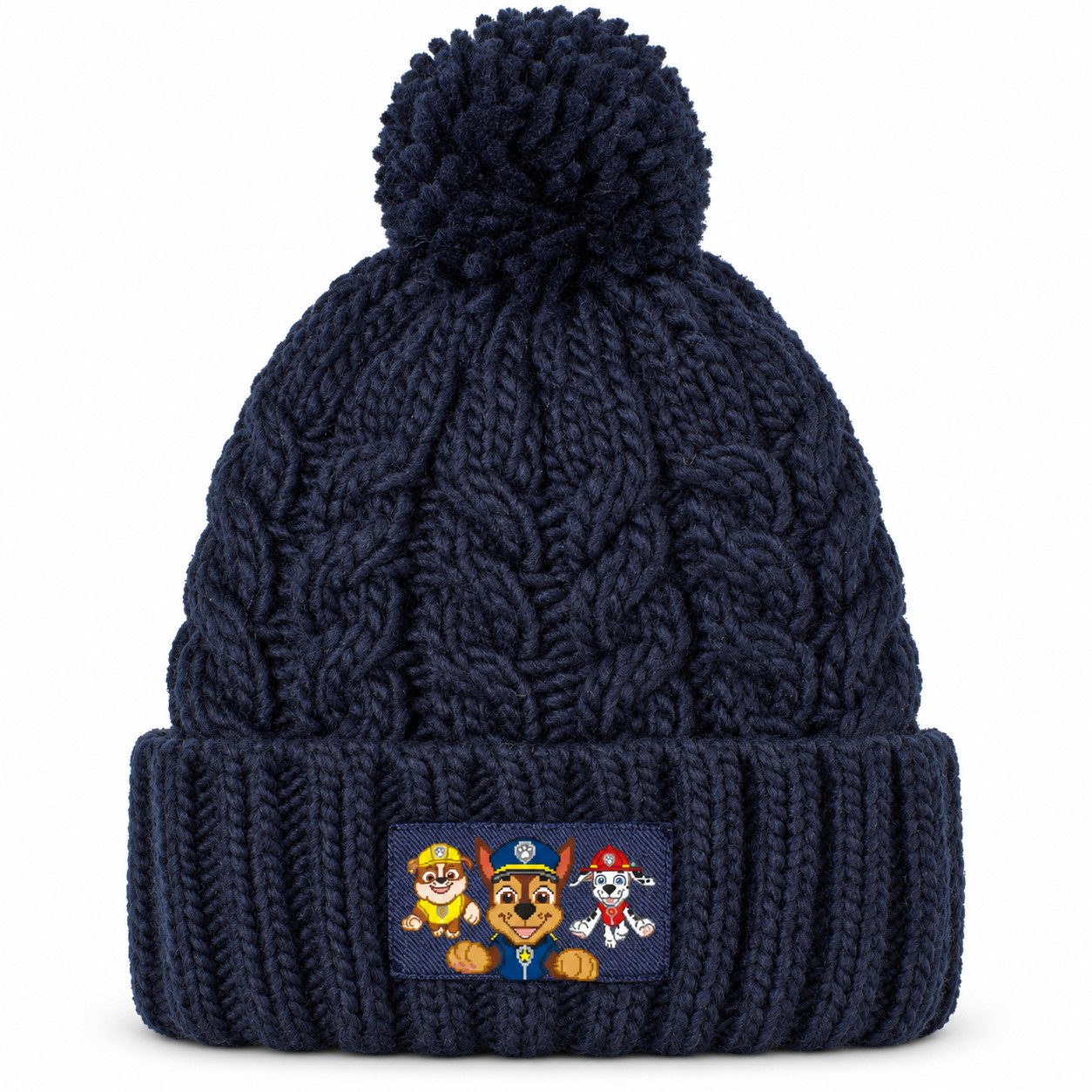 PAW PATROL Bommelmütze Paw Patrol Chase Rubble Jungen Kinder Wintermütze Gr. 52 54