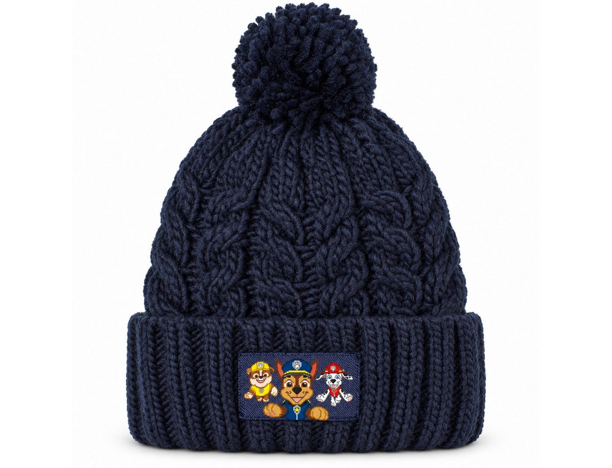 PAW PATROL Bommelmütze Paw Patrol Chase Rubble Jungen Kinder Wintermütze Gr. 52 54