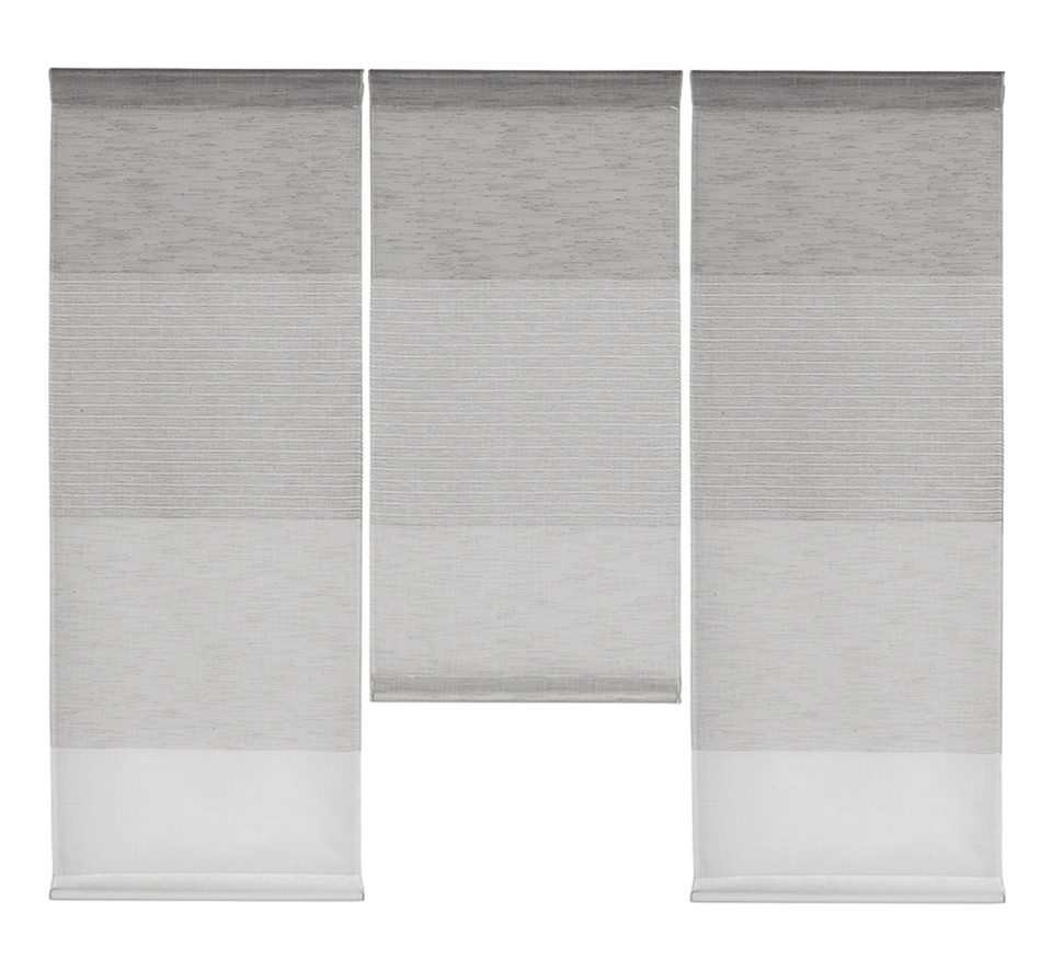 EXPERIENCE Scheibengardine Miniflächen Set Scheibengardine transparent 3-teilig 30 cm, Stangendurchzug, transparent, Voile, 3er Set Miniflächen