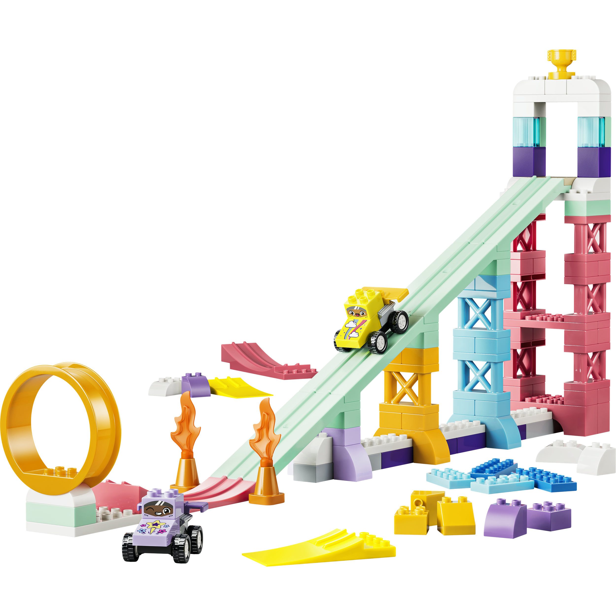 LEGO® Kreative Sprungschanzen mit kleinen Flitzern 3-in-1-Set (10478) Konstruktionsspielsteine, (111 St), LEGO DUPLO Town; Made in Europe