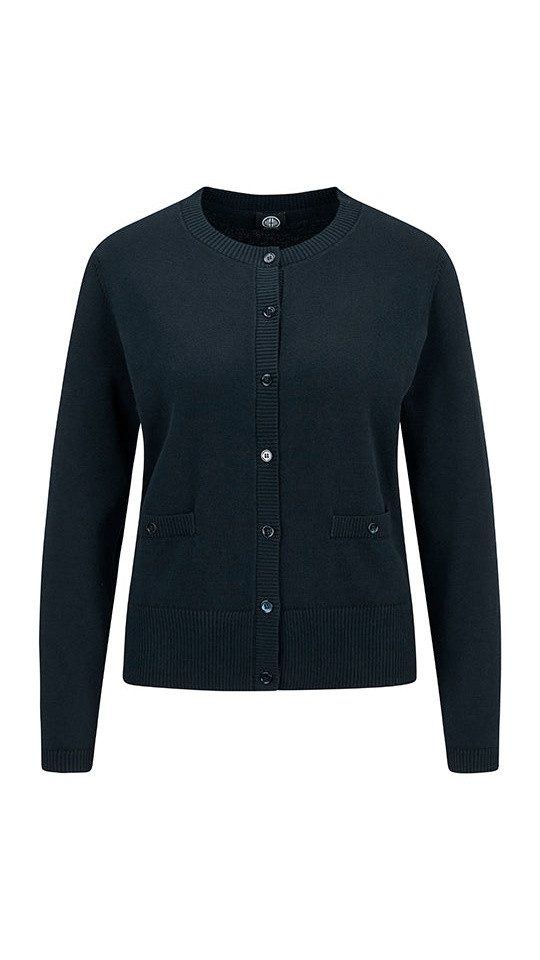 Faber Strickjacke Feinstrick-Cardigan in 100% Baumwolle in Marine