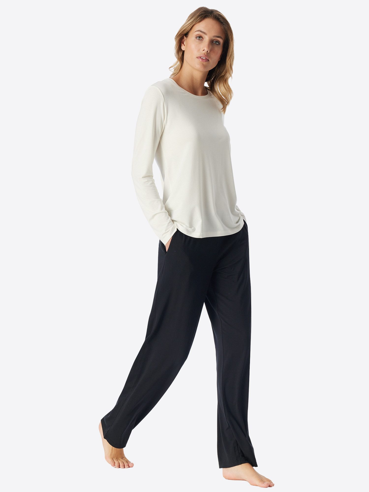 Schiesser Pyjamaoberteil Mix Relax Schlafshirt, Pyjama Shirt, Nachtshirt