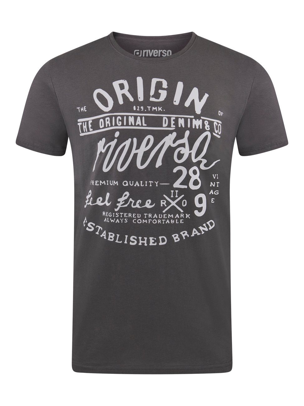riverso T-Shirt Herren Printshirt RIVLeon Regular günstig online kaufen