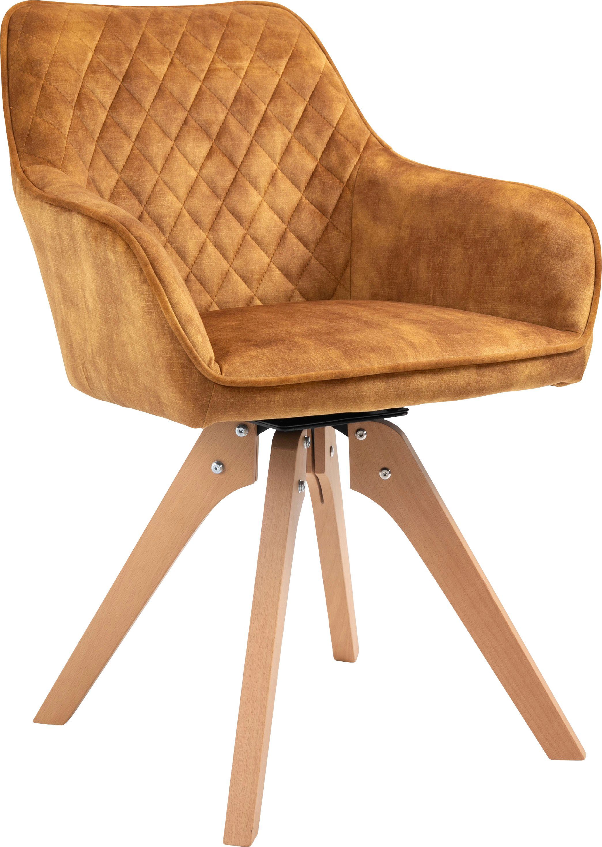 SalesFever Essgruppe Elegante Sitzgruppe, 5-teiliges Set: Samtverlour-Stühle und 160cm Tisch