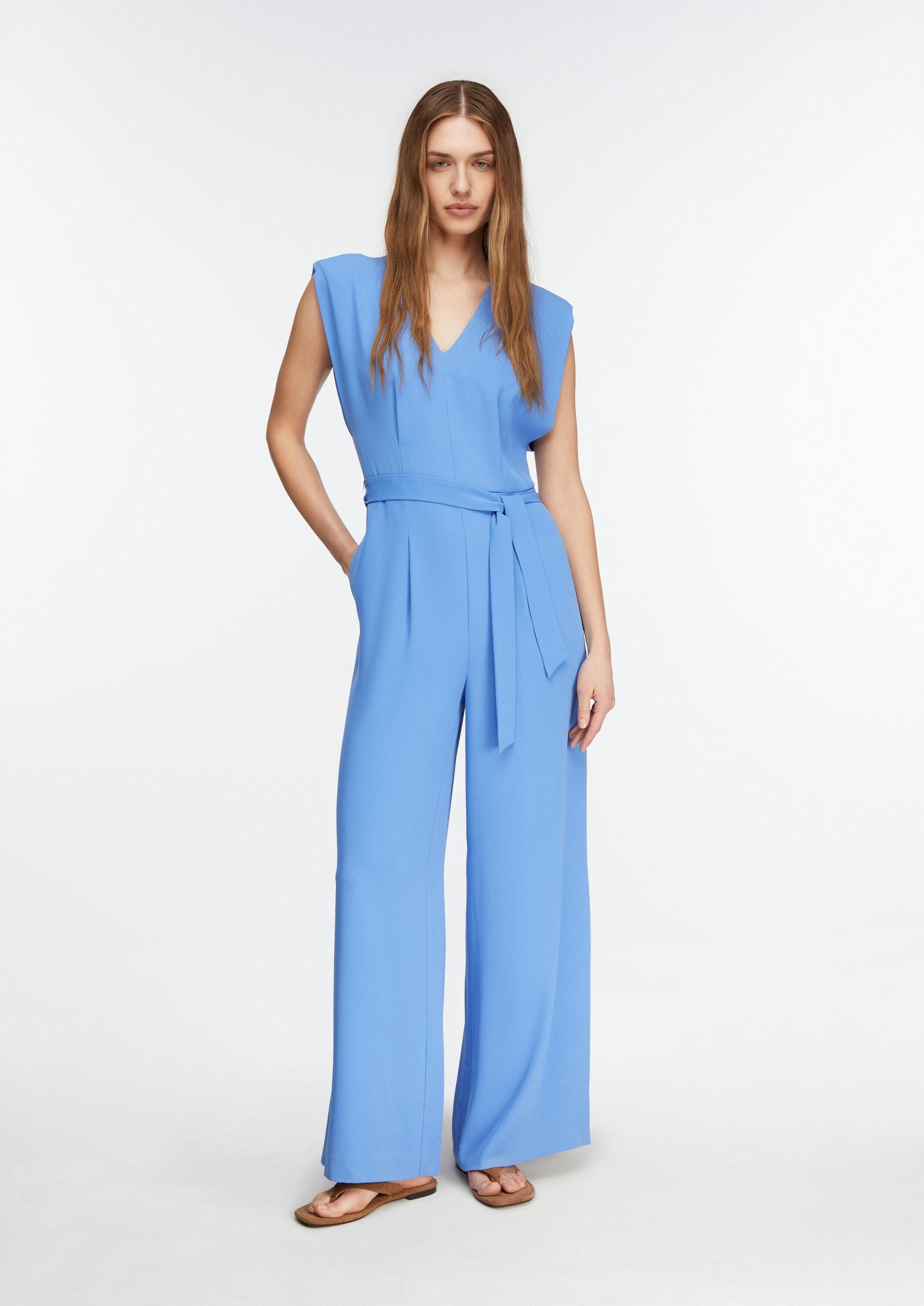 comma Jumpsuit Overall Jumpsuit mit Wide Leg