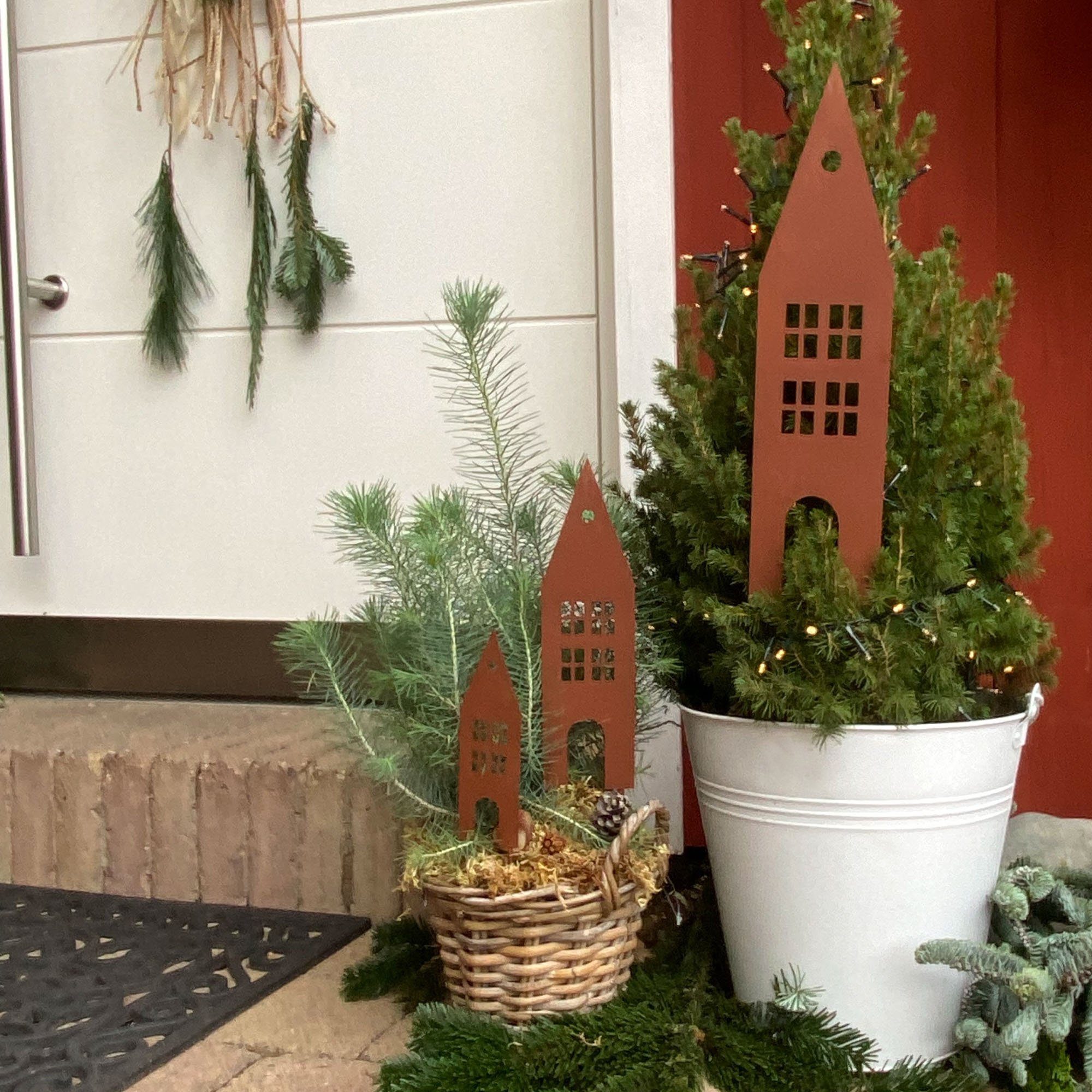 UNUS GARDEN Gartenstecker Gartenstecker Rost Häuser 3er Set (3-St) günstig online kaufen