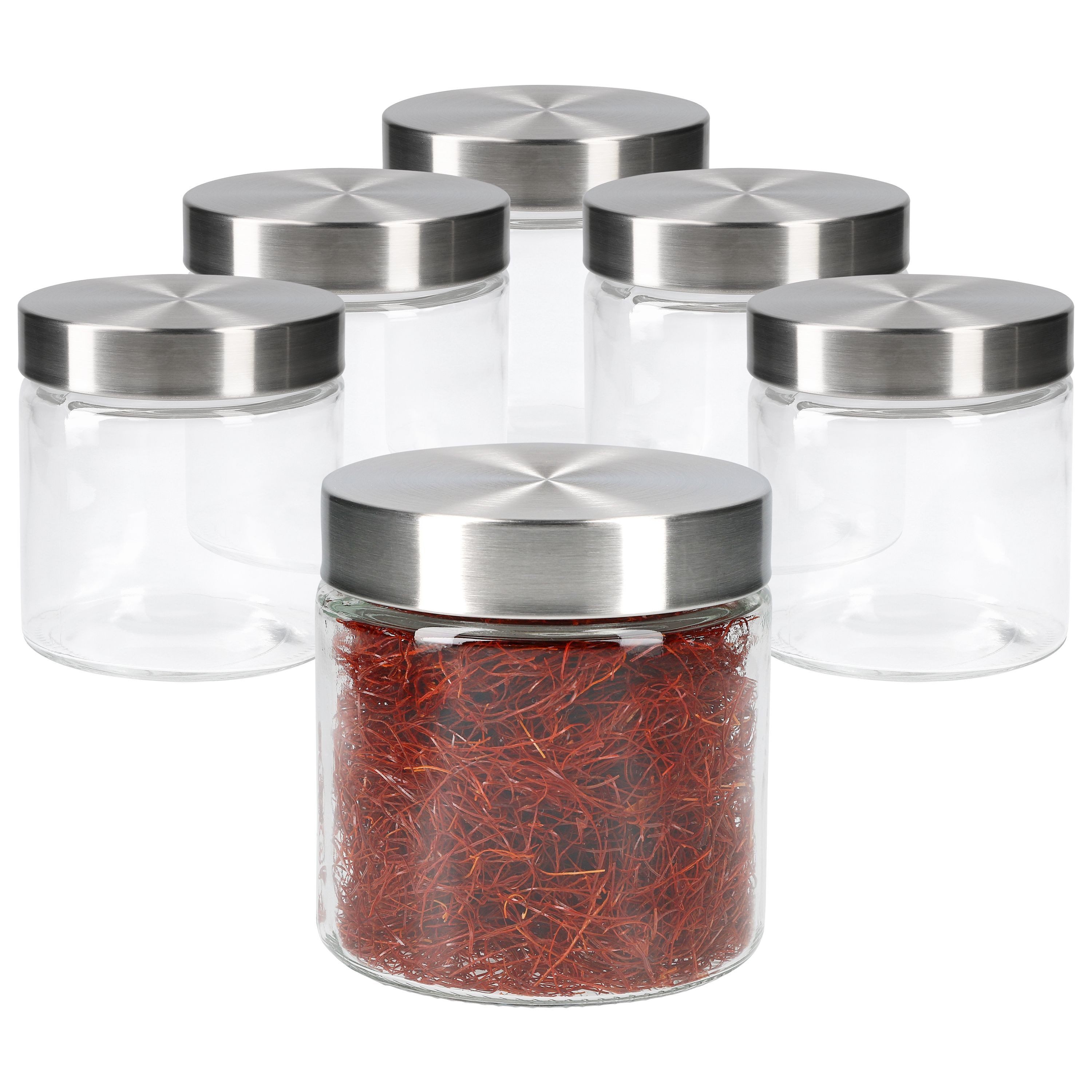 MamboCat Vorratsglas 6er Set Bera Vorratsglas 0.8L, Glas