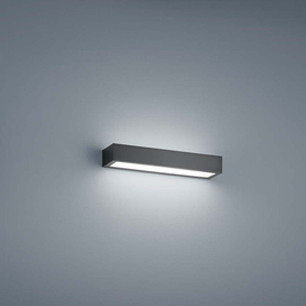 click-licht Spiegelleuchte LED Wandleuchte Theia in Schwarz-matt 12W 495lm 300mm, keine Angabe, Leuchtmittel enthalten: Ja, fest verbaut, LED, warmweiss, Badezimmerlampen, Badleuchte, Lampen für das Badezimmer