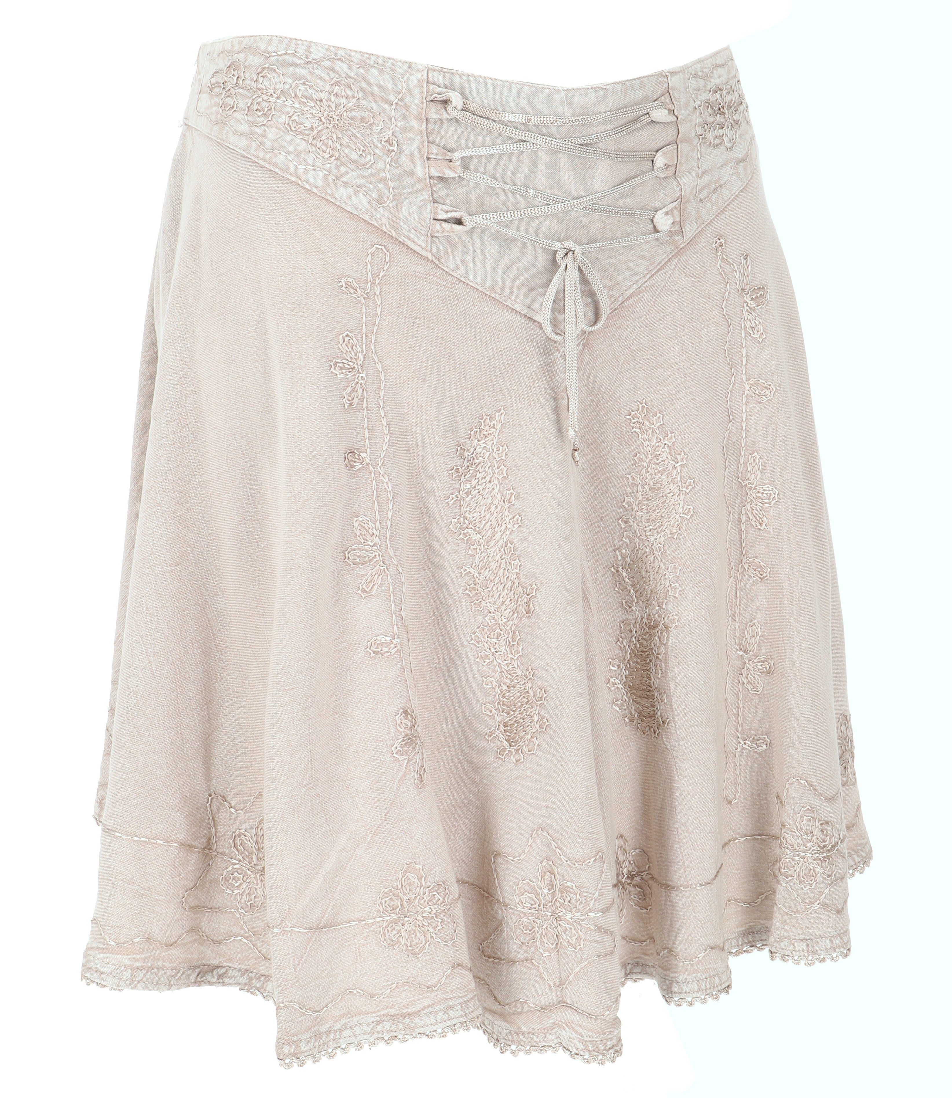 Guru-Shop Minirock Bestickter Boho Minirock - günstig online kaufen