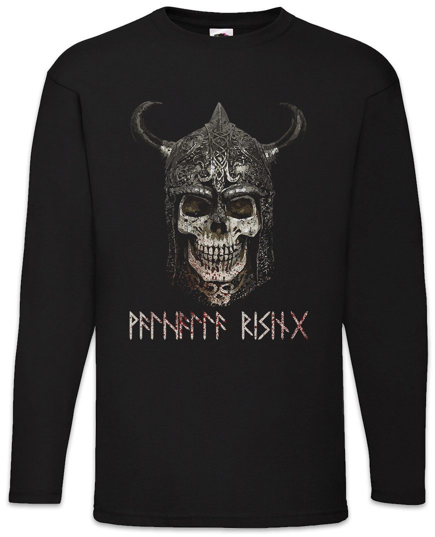 Langarmshirt Viking Skull I Langarm T-Shirt Wikinger Schädel Runen Vikings Runes
