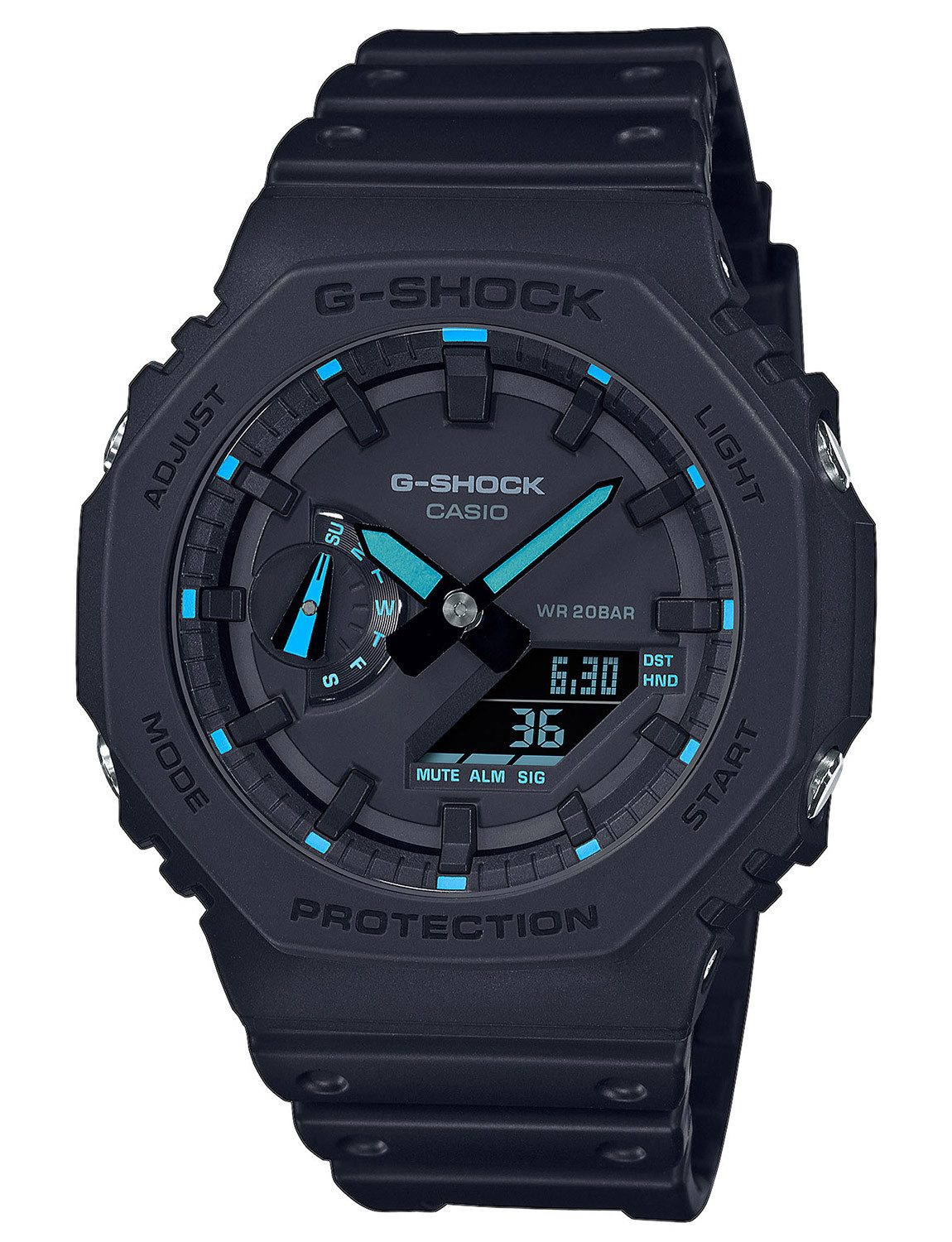 CASIO G-SHOCK Quarzuhr G-Shock Classic AnaDigi Schwarz/Türkis