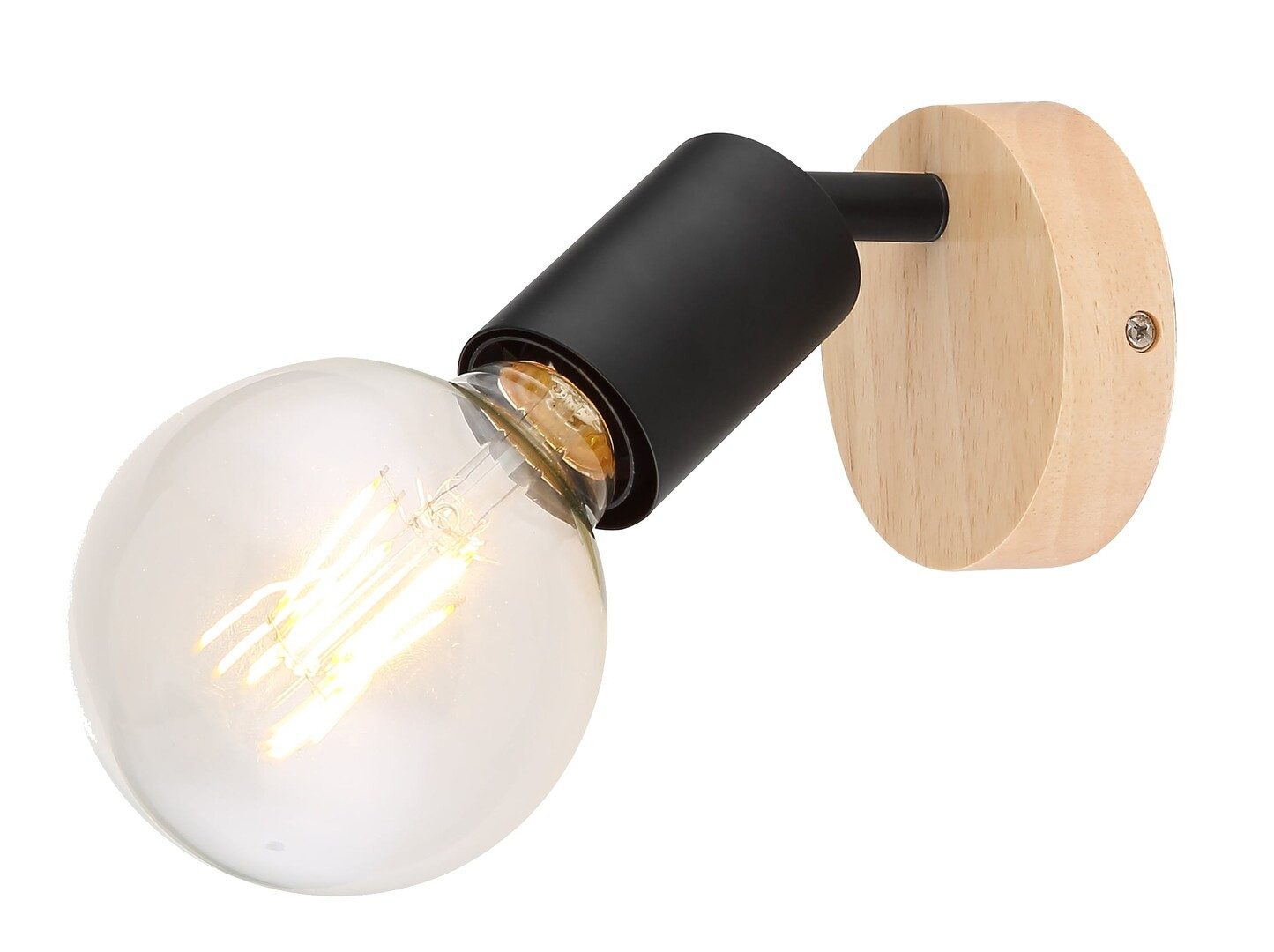 Rabalux LED Deckenspots "Pablo" Holz, schwarz, E27, L95mm