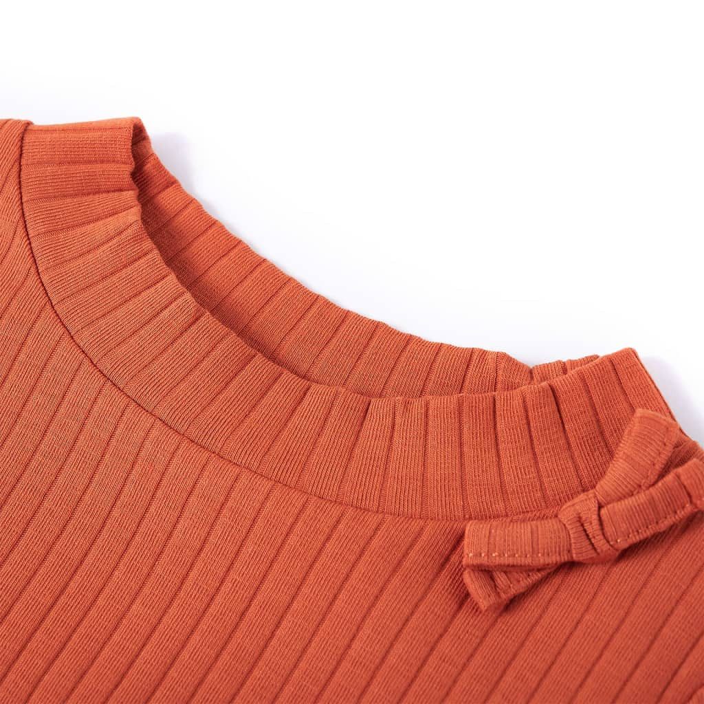 vidaXL Langarmshirt Kinder-Langarmshirt Dunkelorange 104