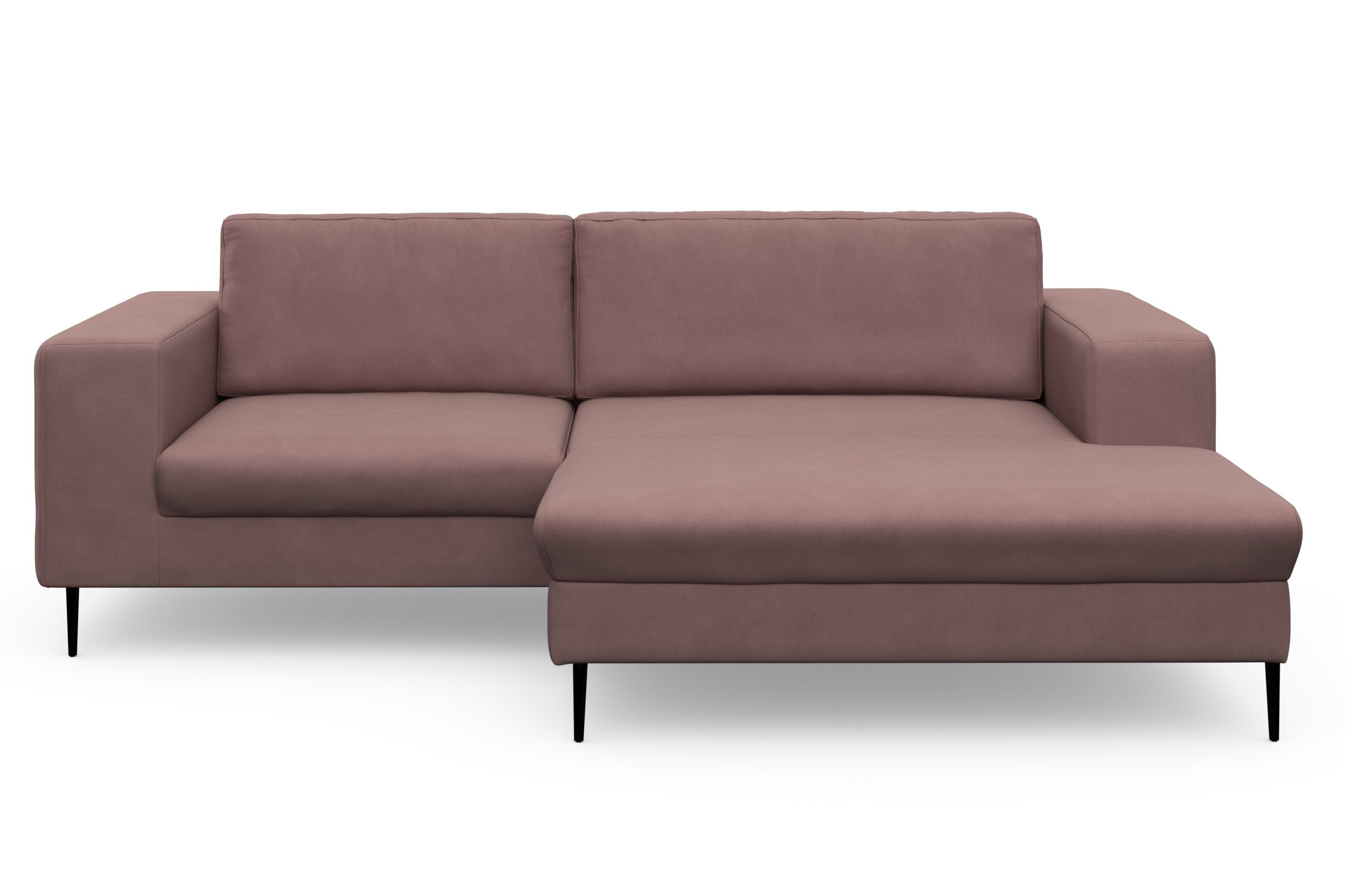 DOMO collection Ecksofa Modica kompakt und elegant, Breite 244, L-Form, moderne Optik mit extrabreiter Recamiere, auch in Cord