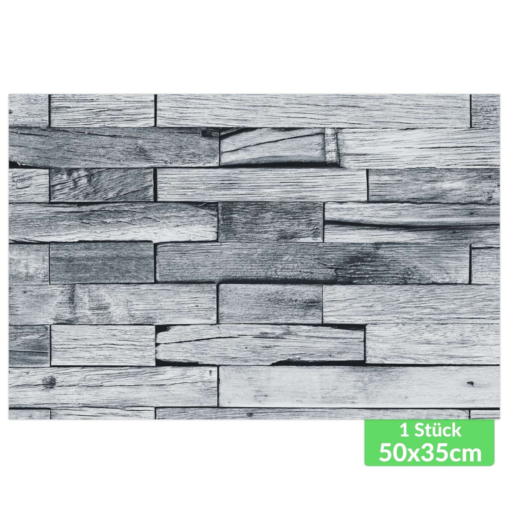 ANRO Platzset DEIN Platzdeckchen Servierdeckchen Soft Tischset Tellerunterleger, (Einzelstück, 1-St., einzelverpackt), Glatt, leichte Narbung 50x35cm Whisky Wood