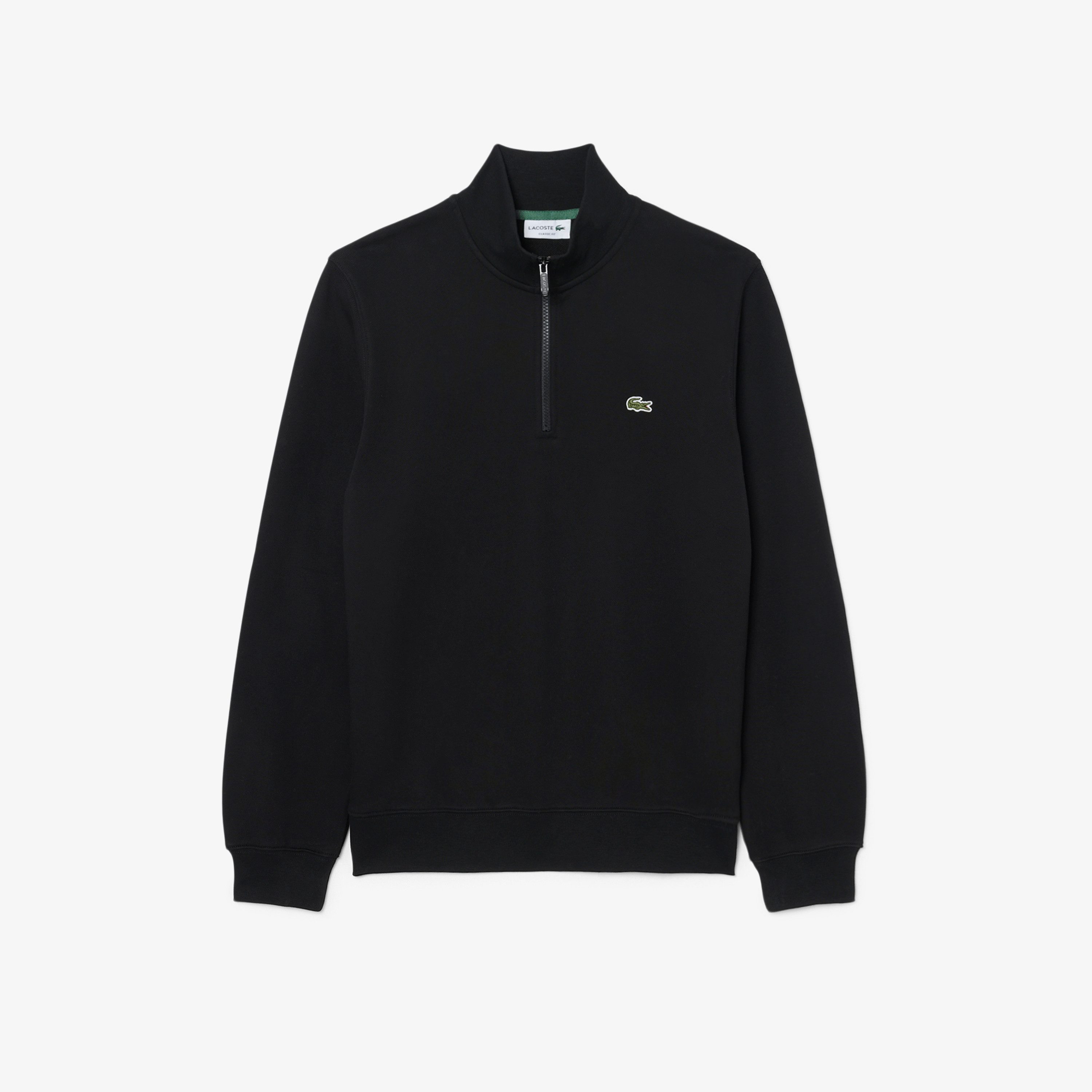 Lacoste Sweatshirt mit Reißverschluss und Stehkragen, Classic Fit, reine Baumwolle
