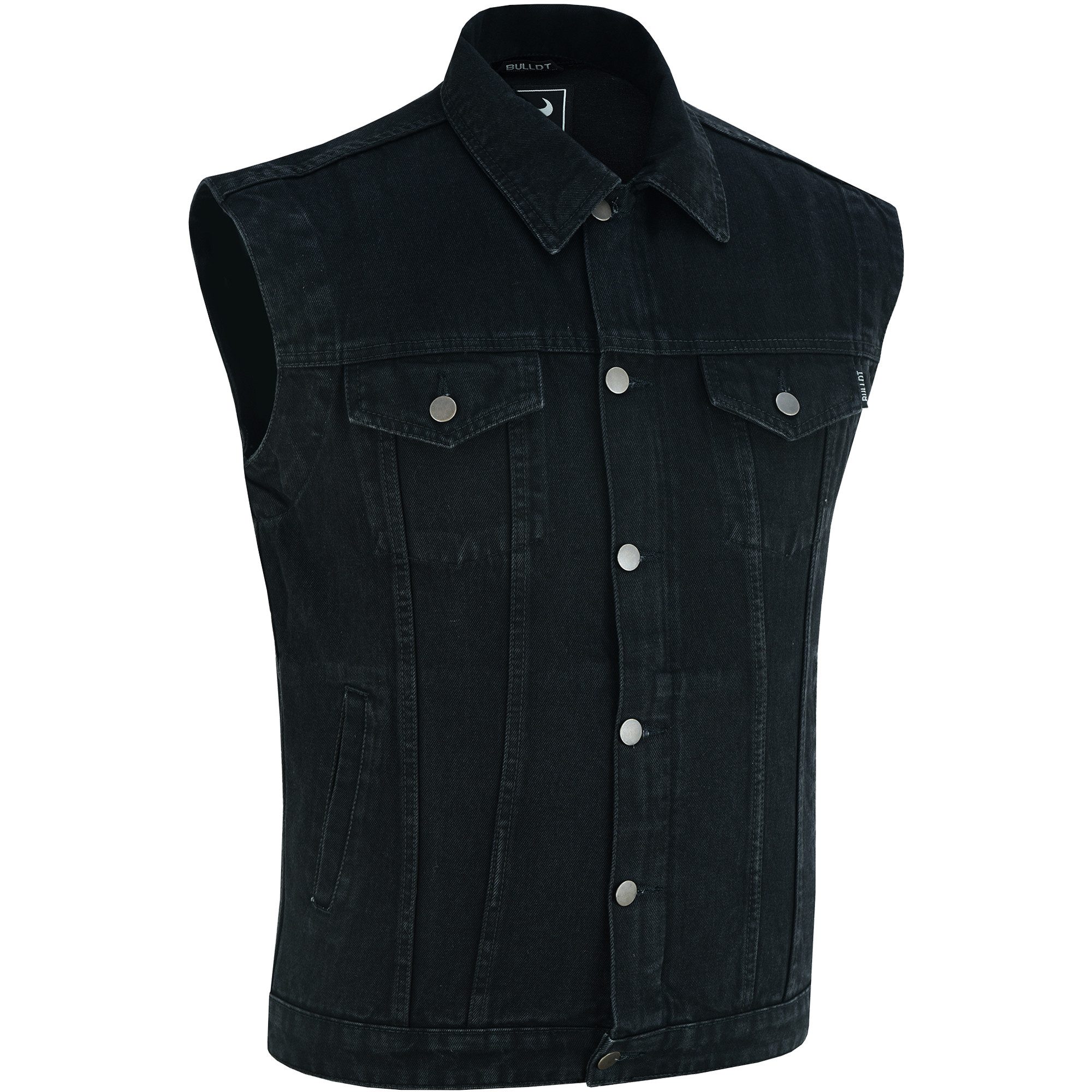 BULLDT Motorradweste BLD698 Jeansweste Biker Kutte Denimweste Bikerweste Motorradweste Weste