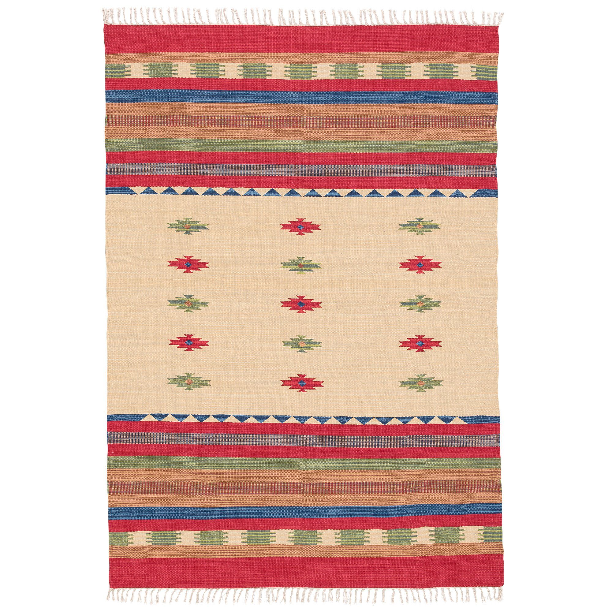 Pergamon Wollteppich Baumwolle Natur Kelim Teppich Lina Trend, Rechteckig, Höhe: 8 mm – Bild 2 von 5