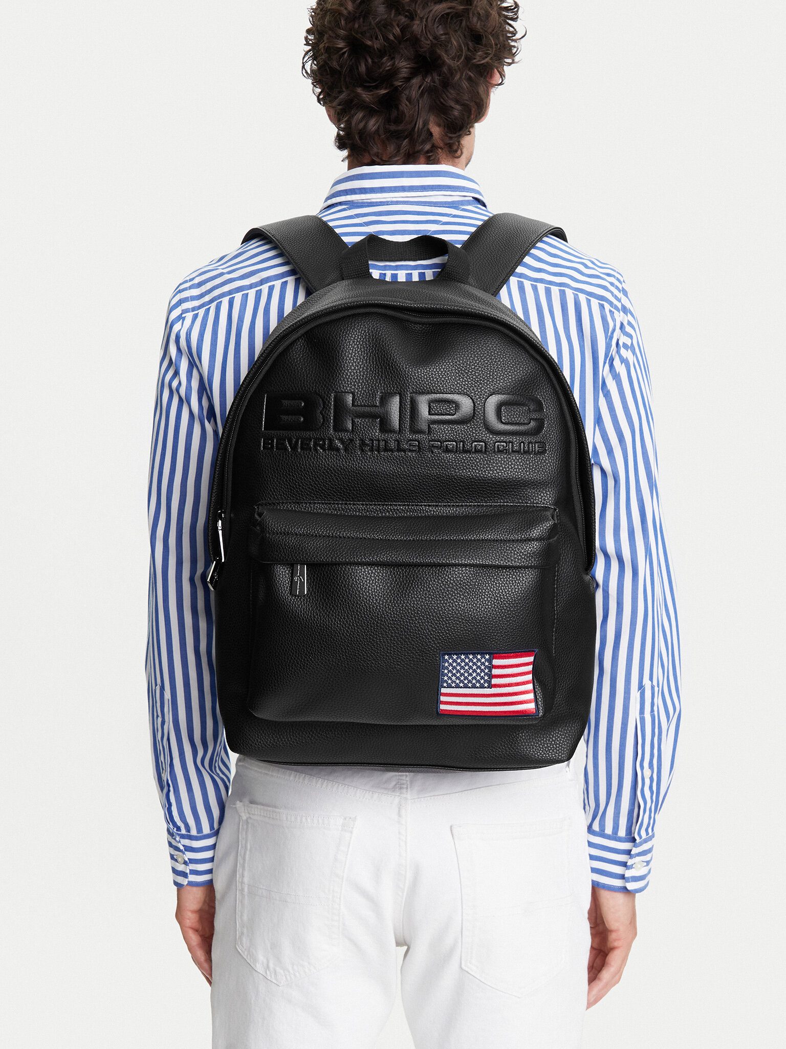 BEVERLY HILLS POLO CLUB Freizeitrucksack Beverly Hills Polo Club Herren-Rucksack Schwarz BHPC-H-001-08