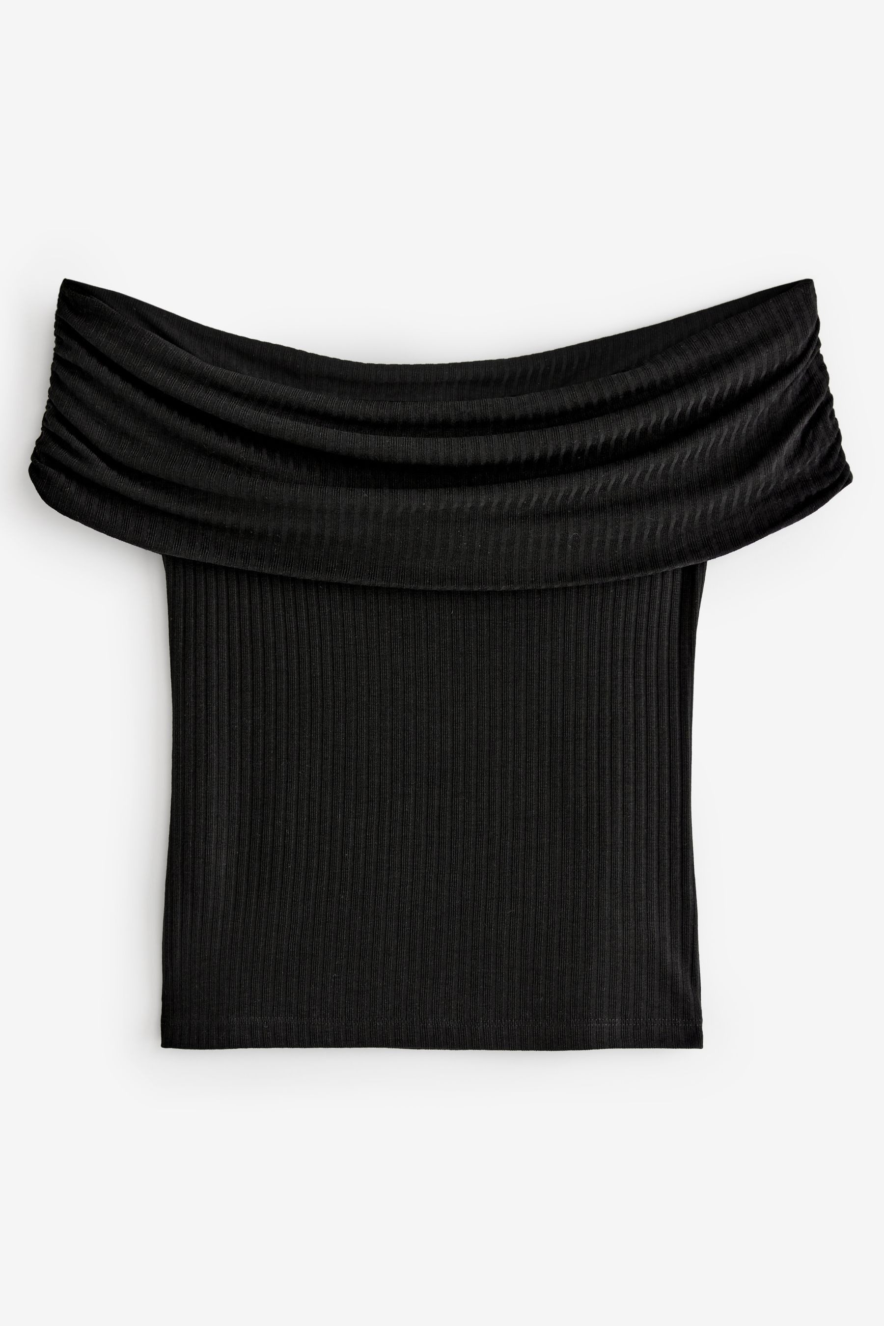 Next T-Shirt Schulterfreies, geripptes Bardot-Oberteil (1-tlg) günstig online kaufen