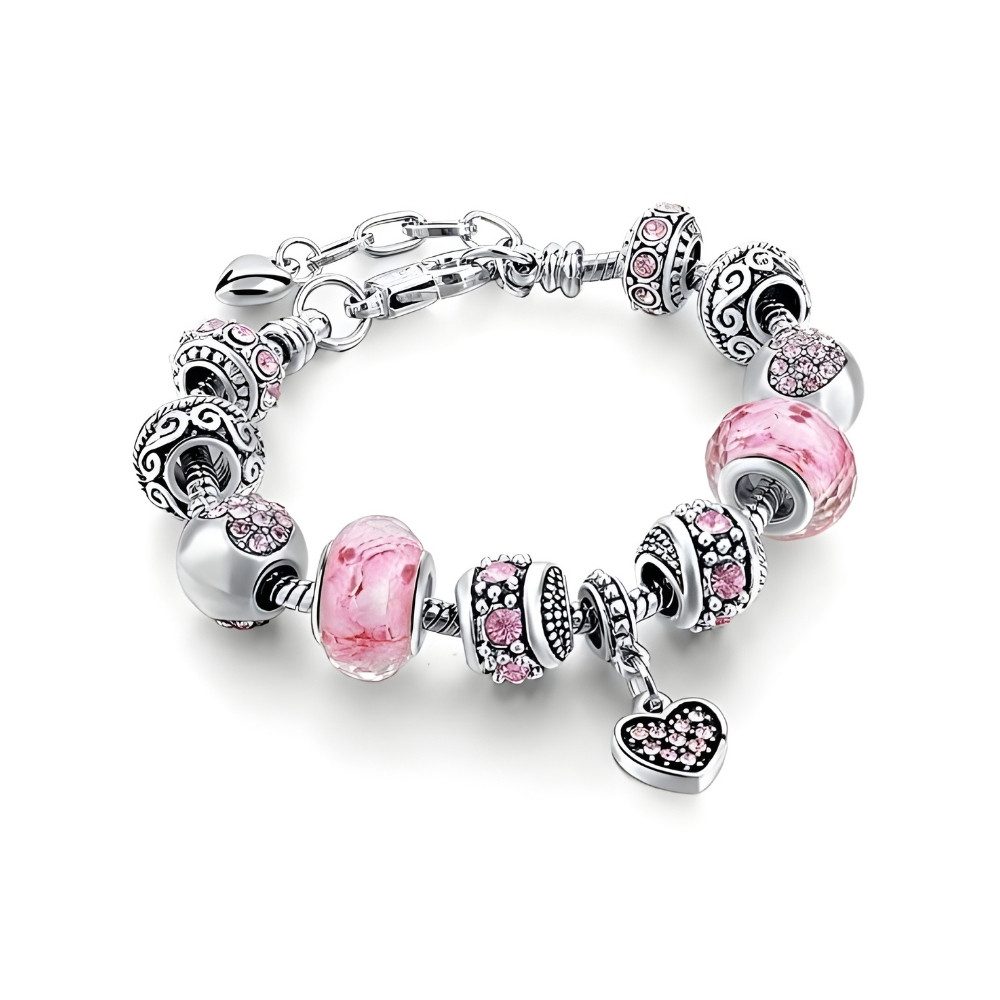 YouBella Charm-Armband Kristall Armreif Blau Silberplattiert Elegant Für Damen (Set, Modischer Kunstschmuck), Langlebiges Finish, Geeignet für alle Anlässe, Nickel- & bleifrei