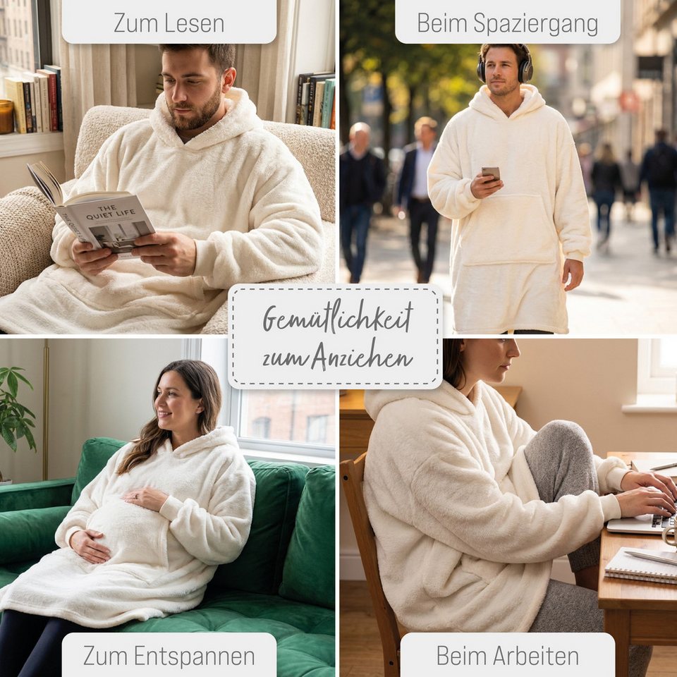 Wohndecke Hoodie Decke