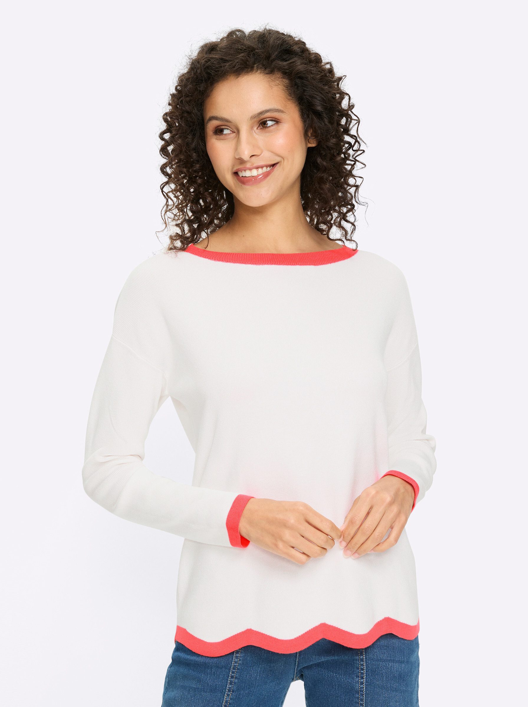Strickpullover Pullover Langarm Feinstrick
