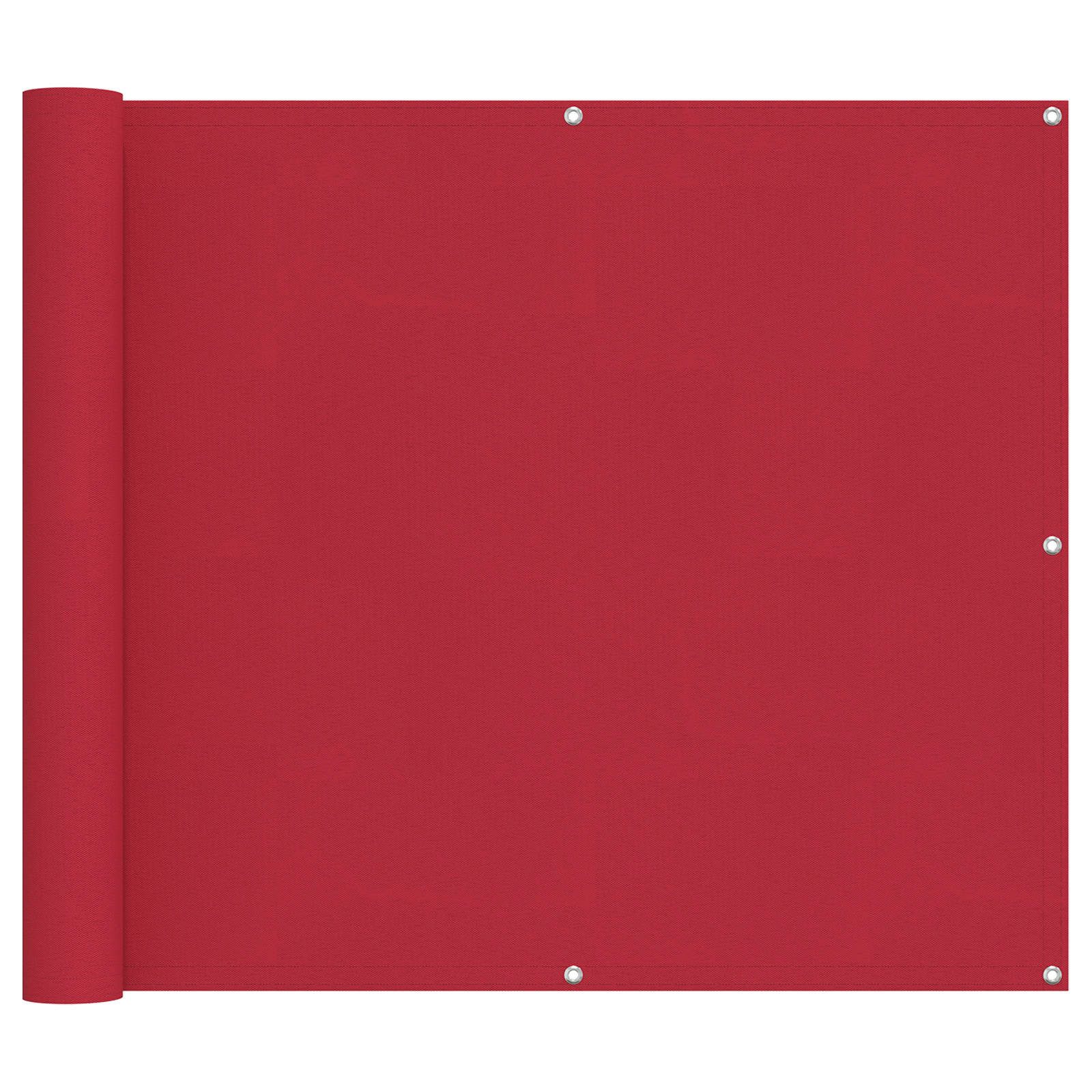 vidaXL Balkonsichtschutz Balkonsichtschutz 90 x 200 cm Oxford-Stoff Rechteckig Rot (1-St)