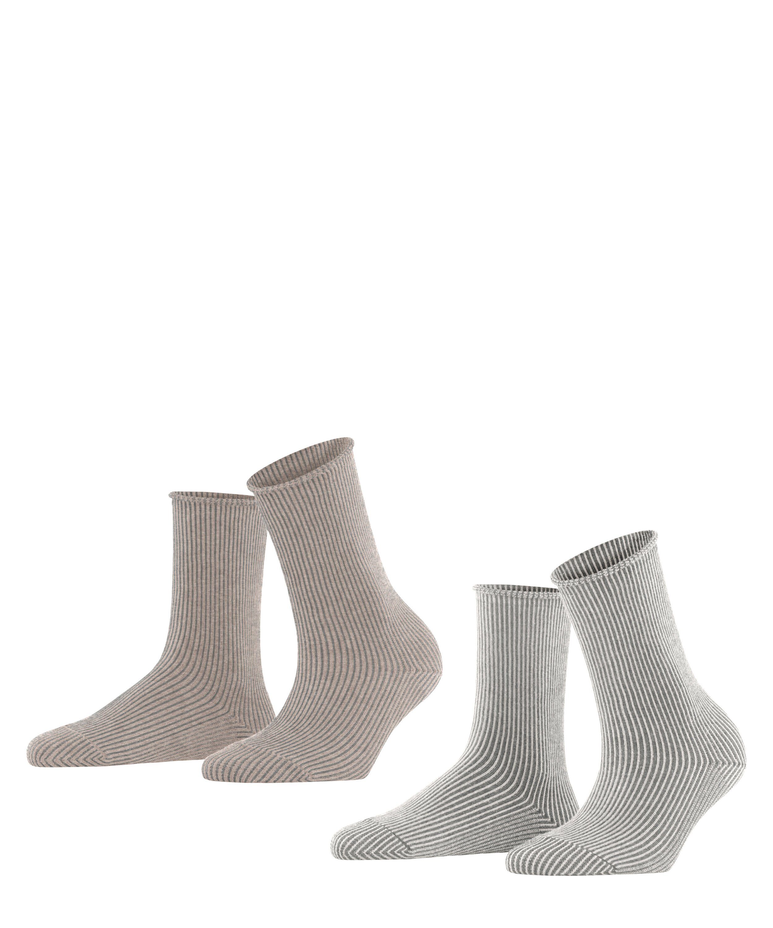 (2-Paar) Vertical (0030) 2-Pack Stripe sortiment Esprit Socken