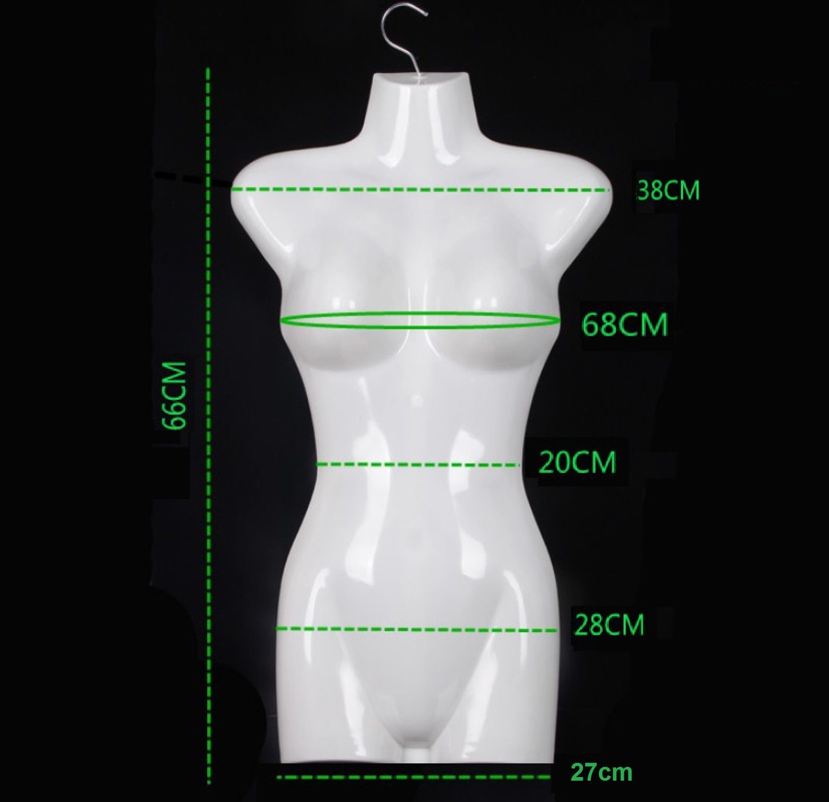 BAYLI Schneiderbüste 2er Set Torso Weiblich - 66 cm Damentorso aus Kunststoff - Oberkörper – Bild 2 von 5