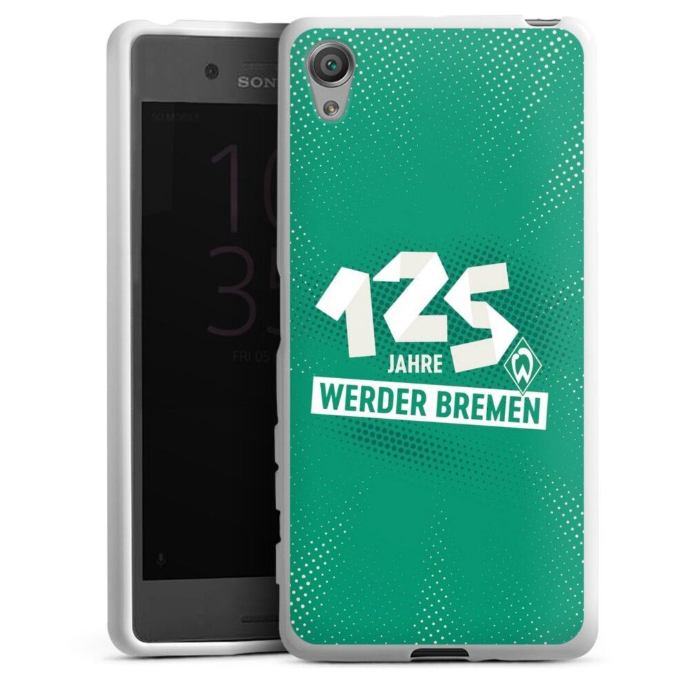 DeinDesign Handyhülle 125 Jahre Werder Bremen Offizielles Lizenzprodukt, Sony Xperia X Silikon Hülle Bumper Case Handy Schutzhülle