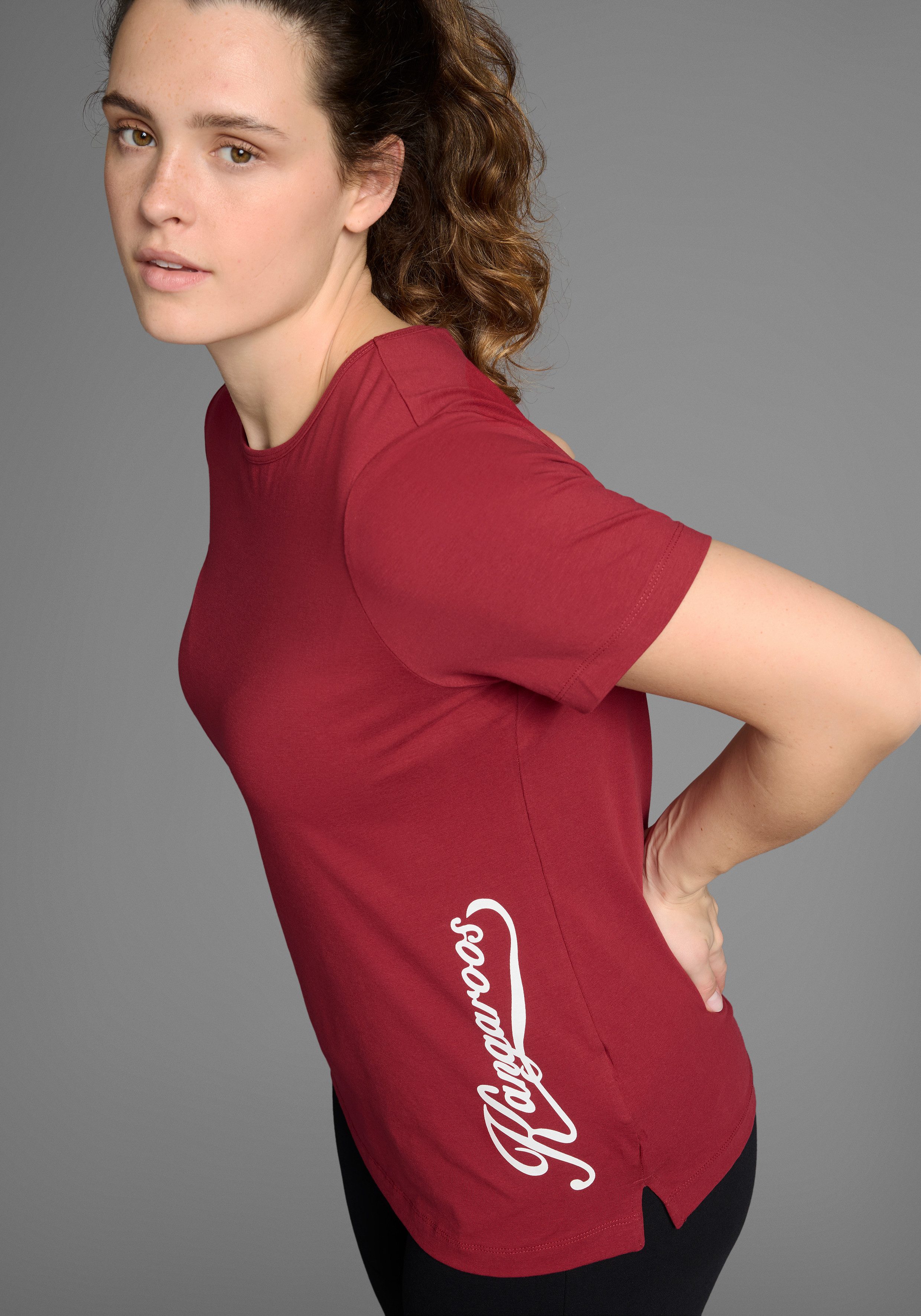 KangaROOS T-Shirt Kurzarm, casual, unifarben, große Größen