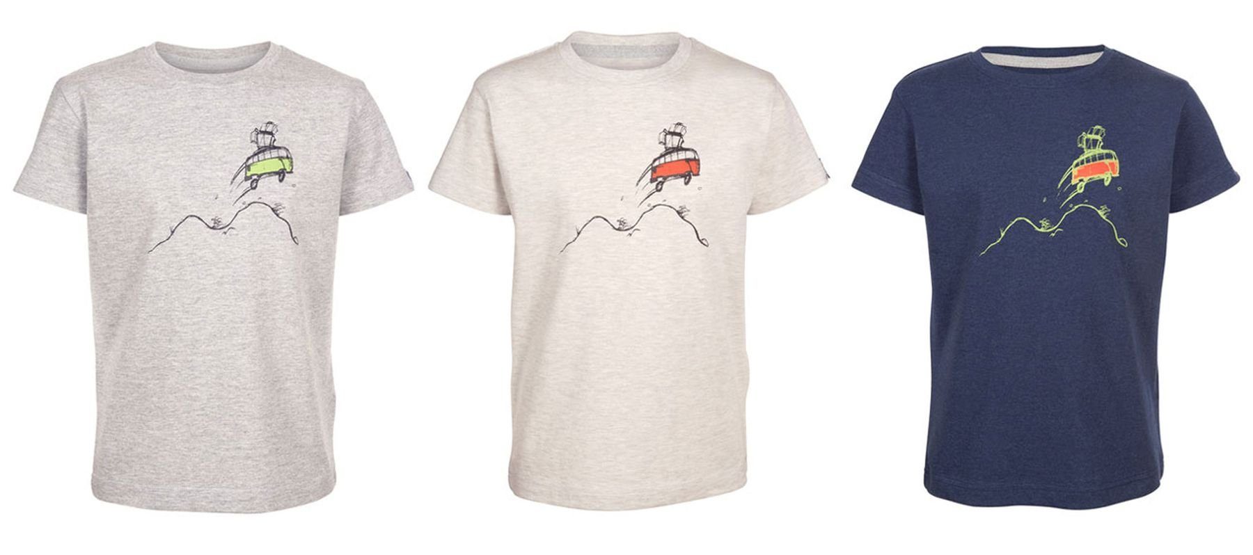 Elkline T-Shirt Highjump Comic VW Bulli Brust Print