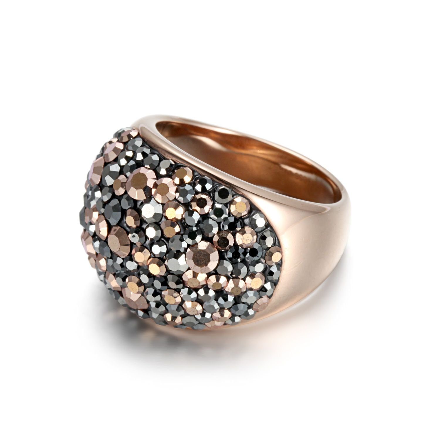 Zirkonia Fingerring Ring Kingka mit "BRILLO", Crystals Glamour
